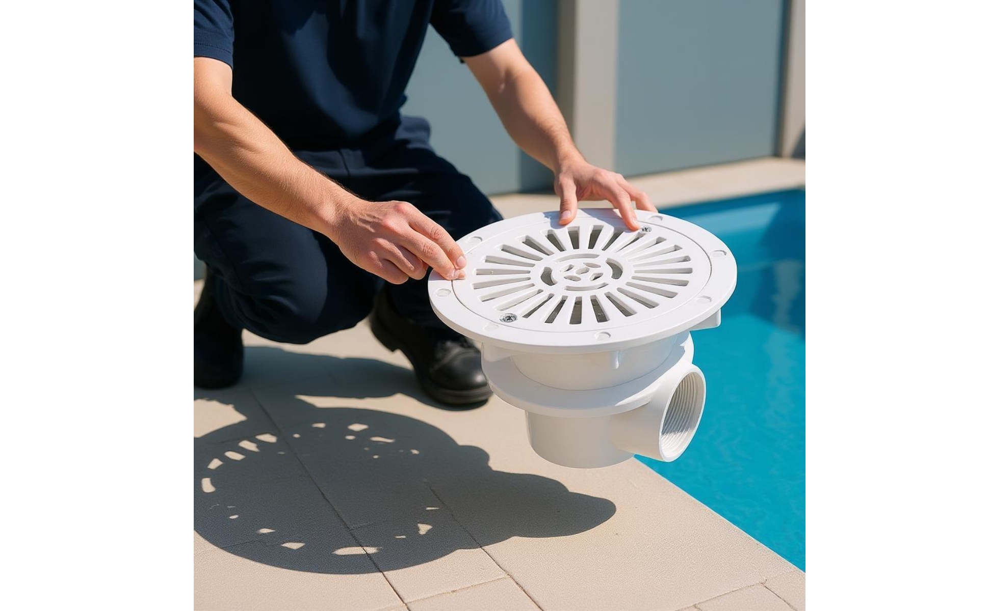 Plastic Pool Drain Fitting Vented Swimming Pool Drain Cylindrical