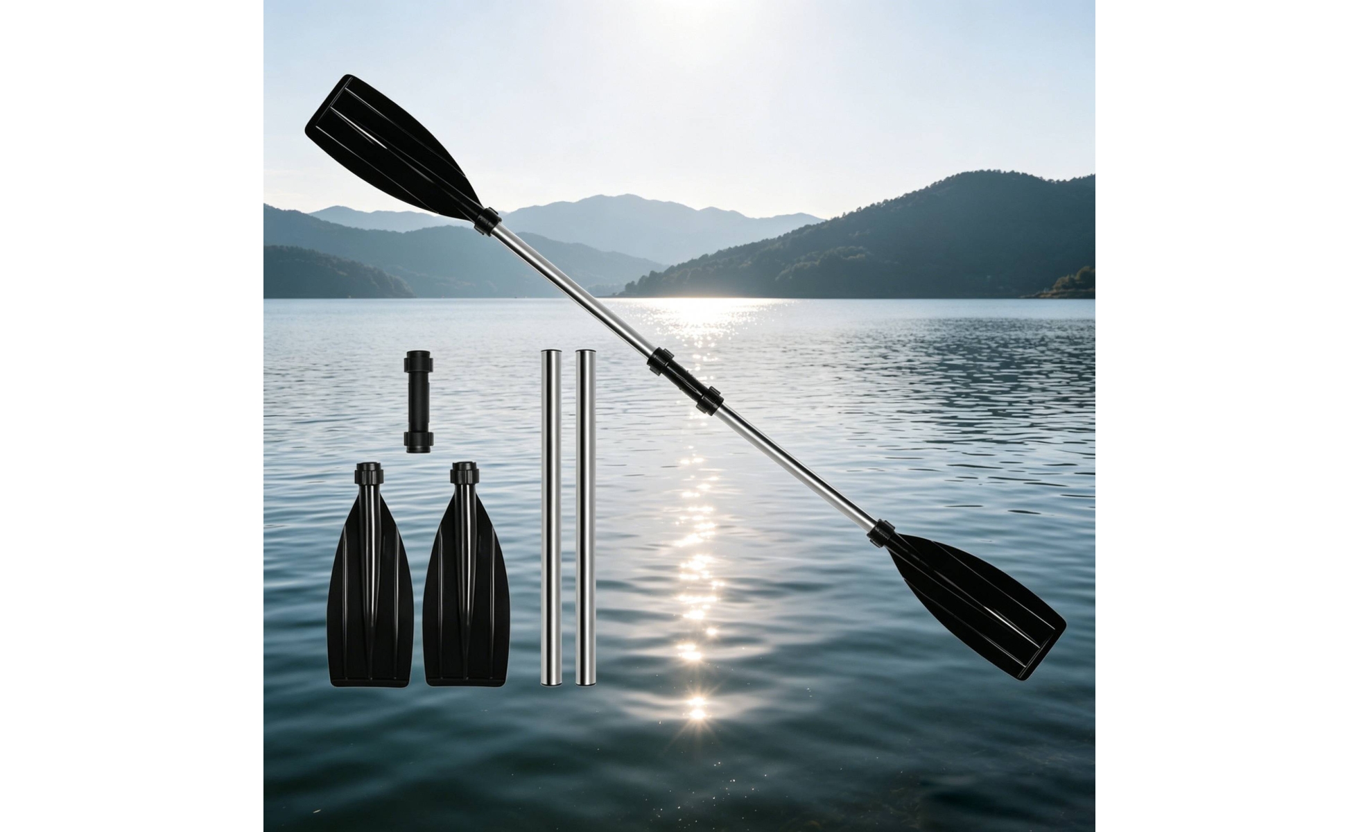 Aluminum Alloy Paddle Connecting Sections Detachable Paddle
