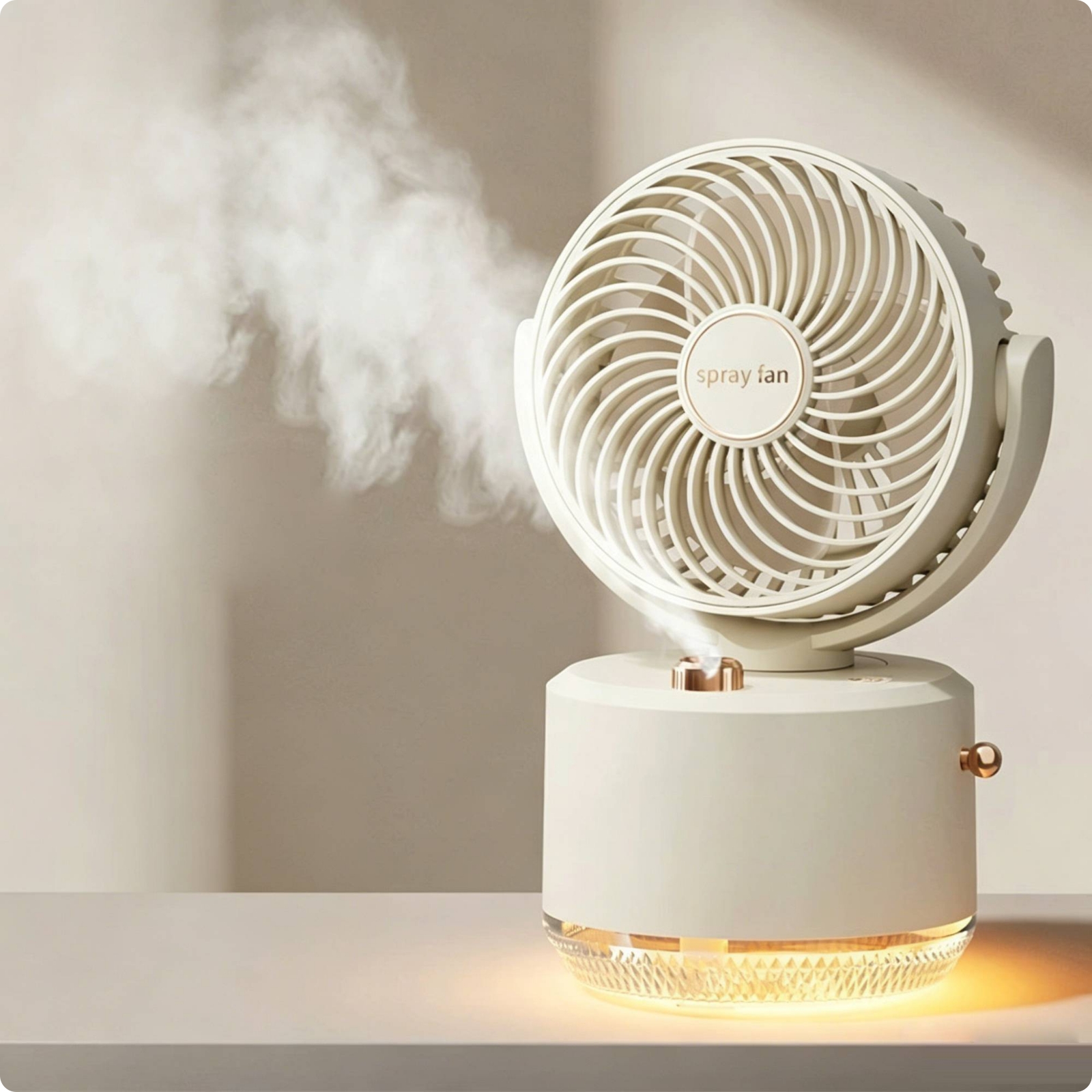 Desktop Cooling Fan Humidifier Top-Opening Home Appliance Matte Finish
