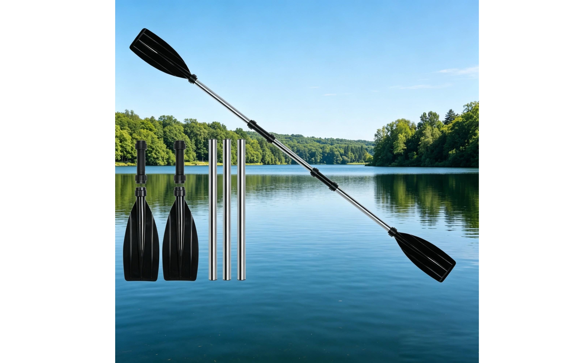 Aluminum Alloy Paddle Connecting Sections Detachable Paddle