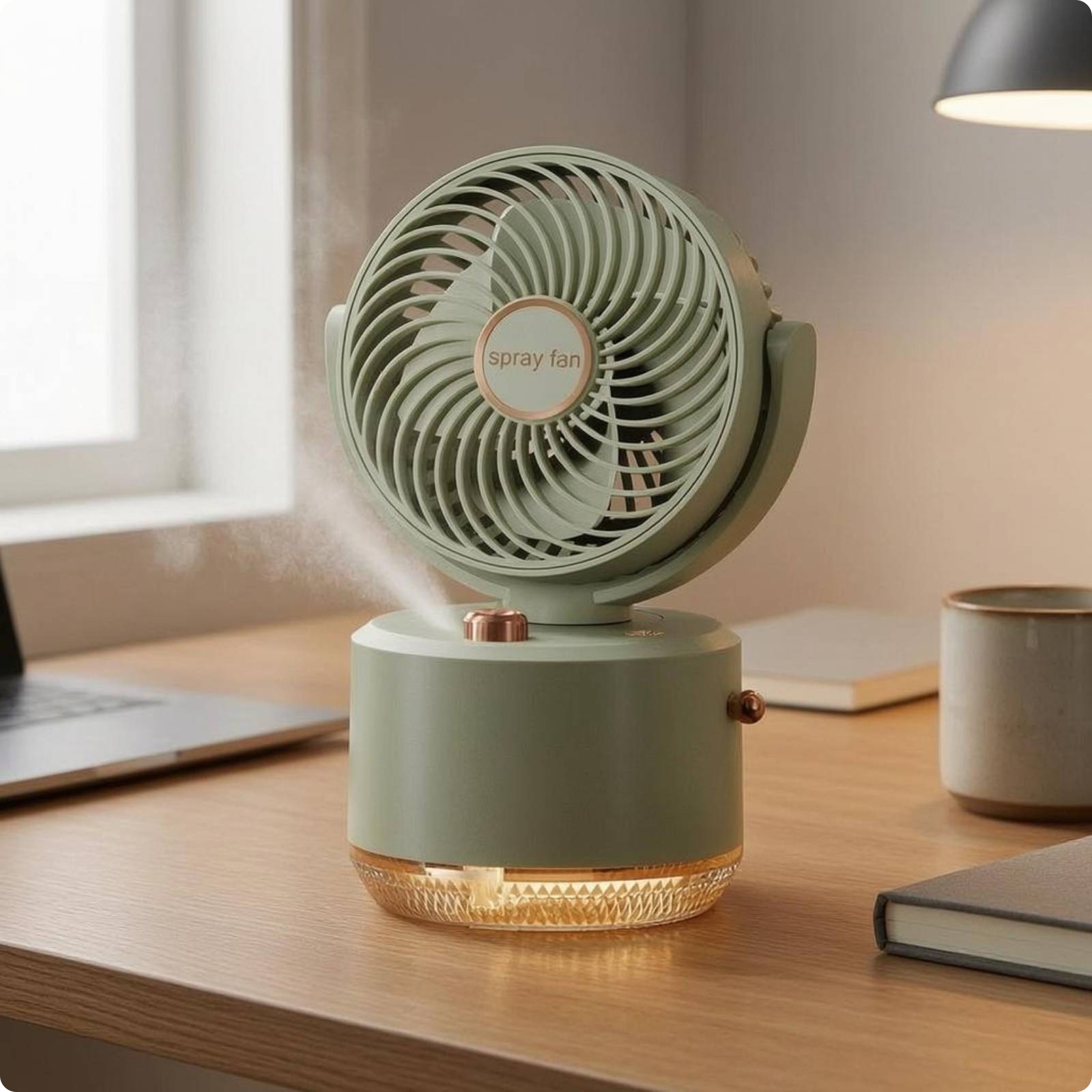 Desktop Cooling Fan Humidifier Three-Speed Home Appliance for Office Desk