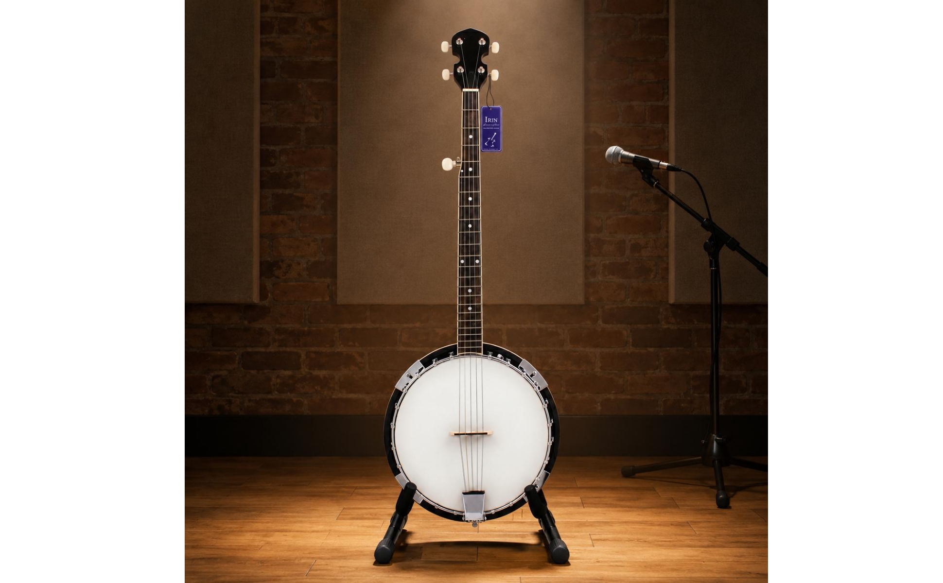 5-Saitiges Banjo Ahornhals Banjo mit rundem Korpus Sapeli-Seiten