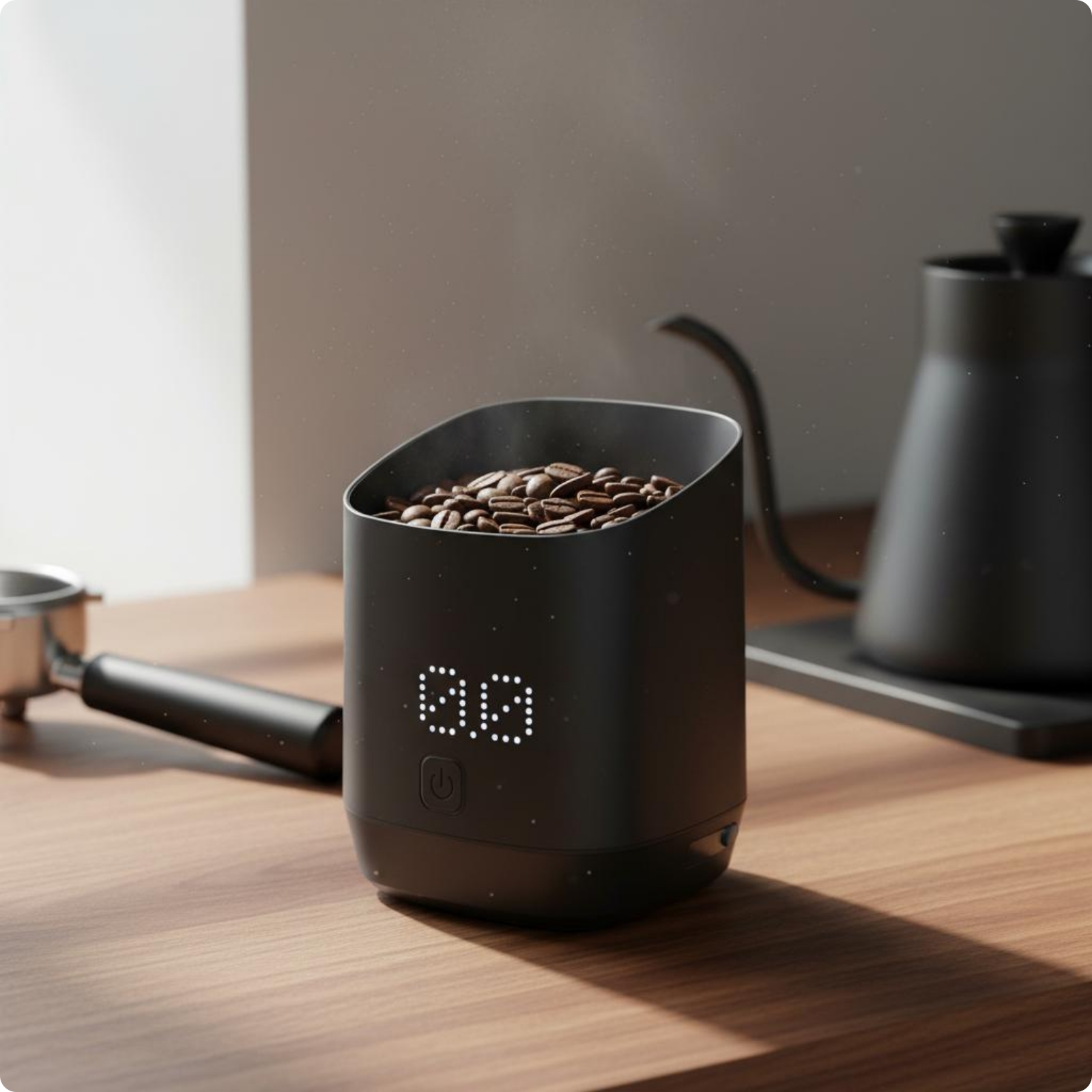 Mini Smart Digital Coffee Scale Compact Design Espresso Bean Scale LED Display Portable Coffee Weighing Cup Easy to Clean for Baristas, Travel, Cafe