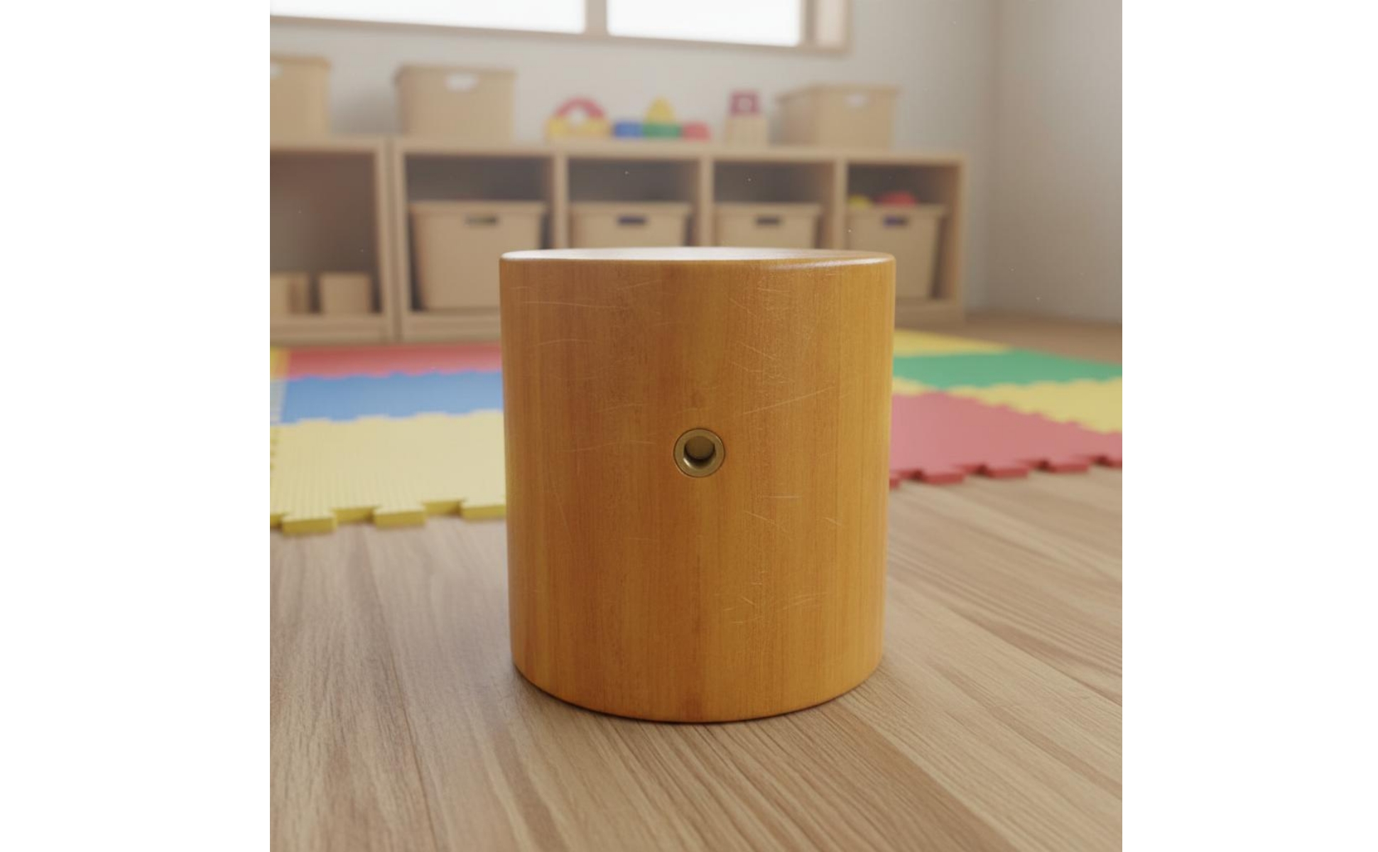 3 Pieces Wooden Balance Stump Painted Finish Sensory Walking Block Solid Wood