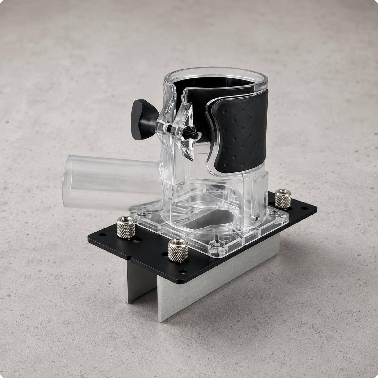 Dust Collection Router Jig with and Wrench Slotting Router Jig Adjustable
