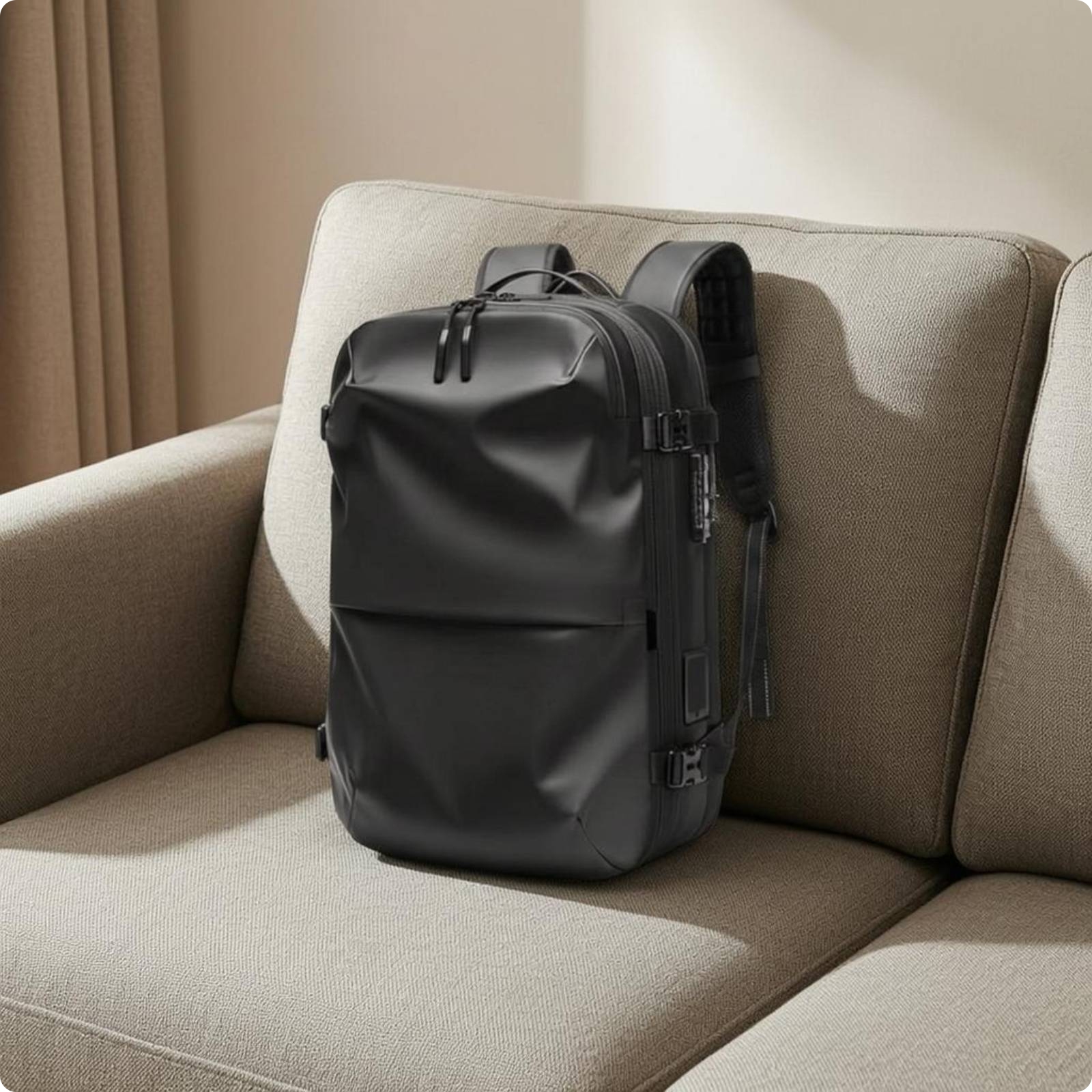 Vacuum Compression Backpack Compact Organizer Vacuum Backpack Laptop Compartment