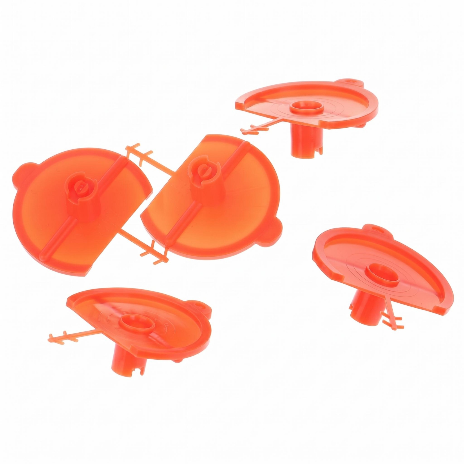 5 Pieces Schaumkleber-Sprühdüse Orange Fächersprühdüse Transparent
