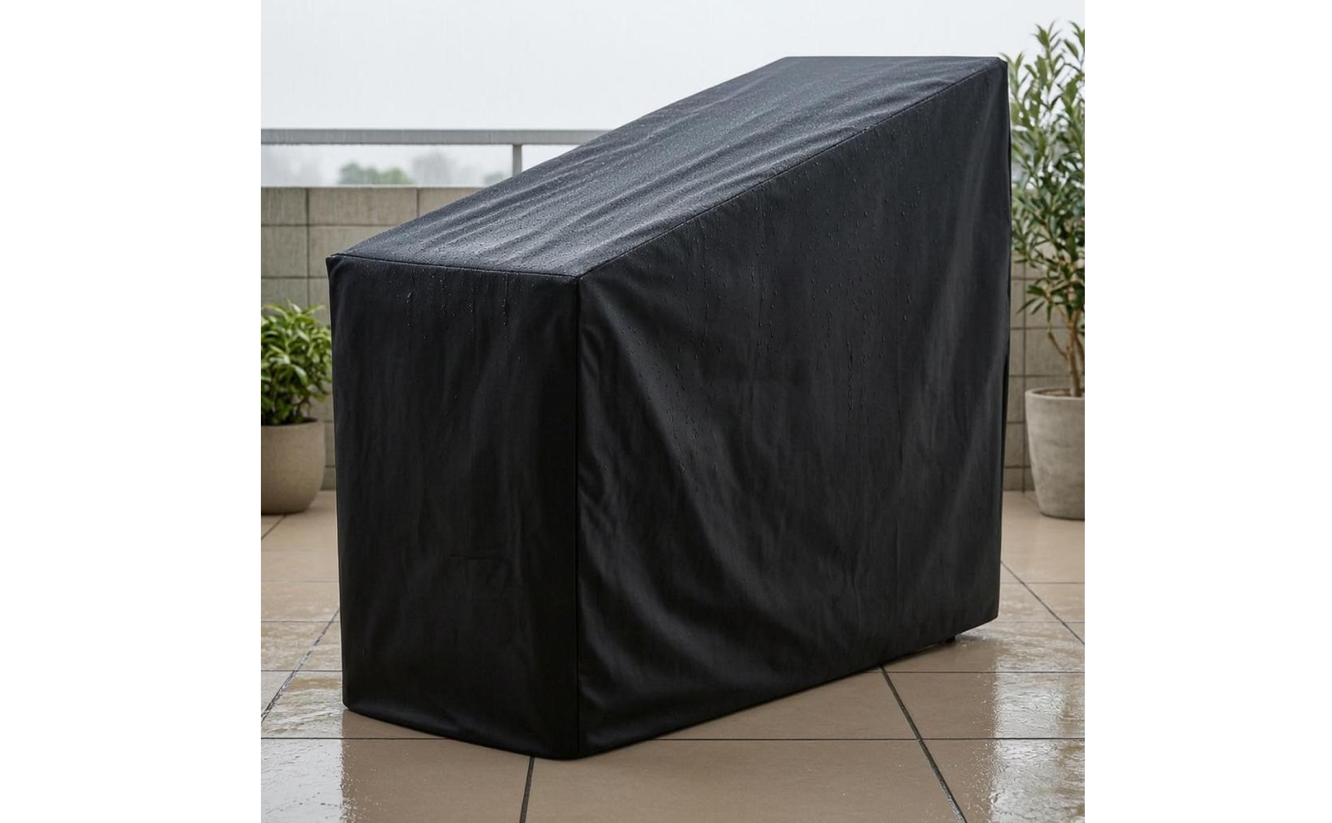 Shielding Dust Cover Black Exercise Equipment Cover Stitched Seams