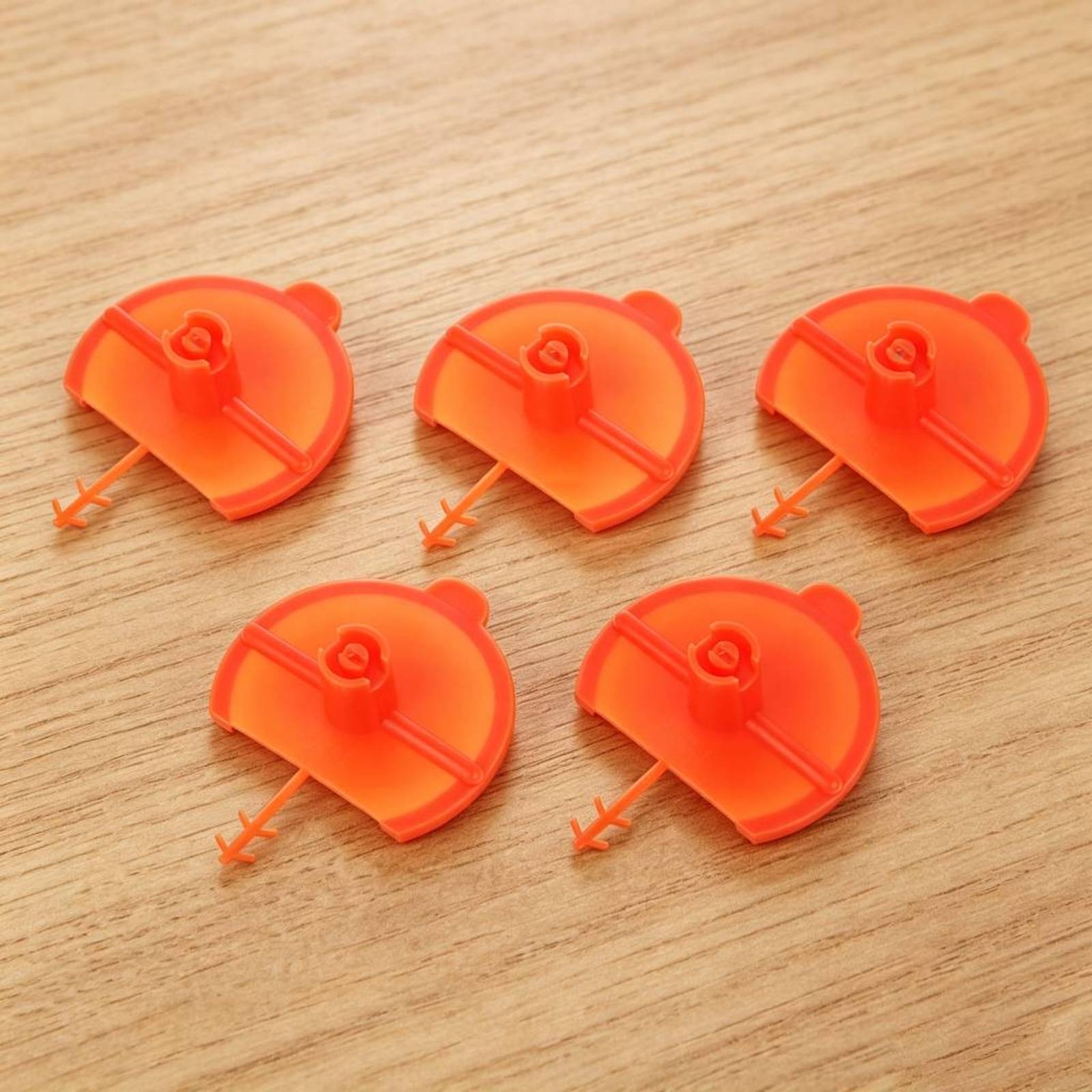 5 Pieces Schaumkleber-Sprühdüse Orange Fächersprühdüse Transparent - Produktbild 4