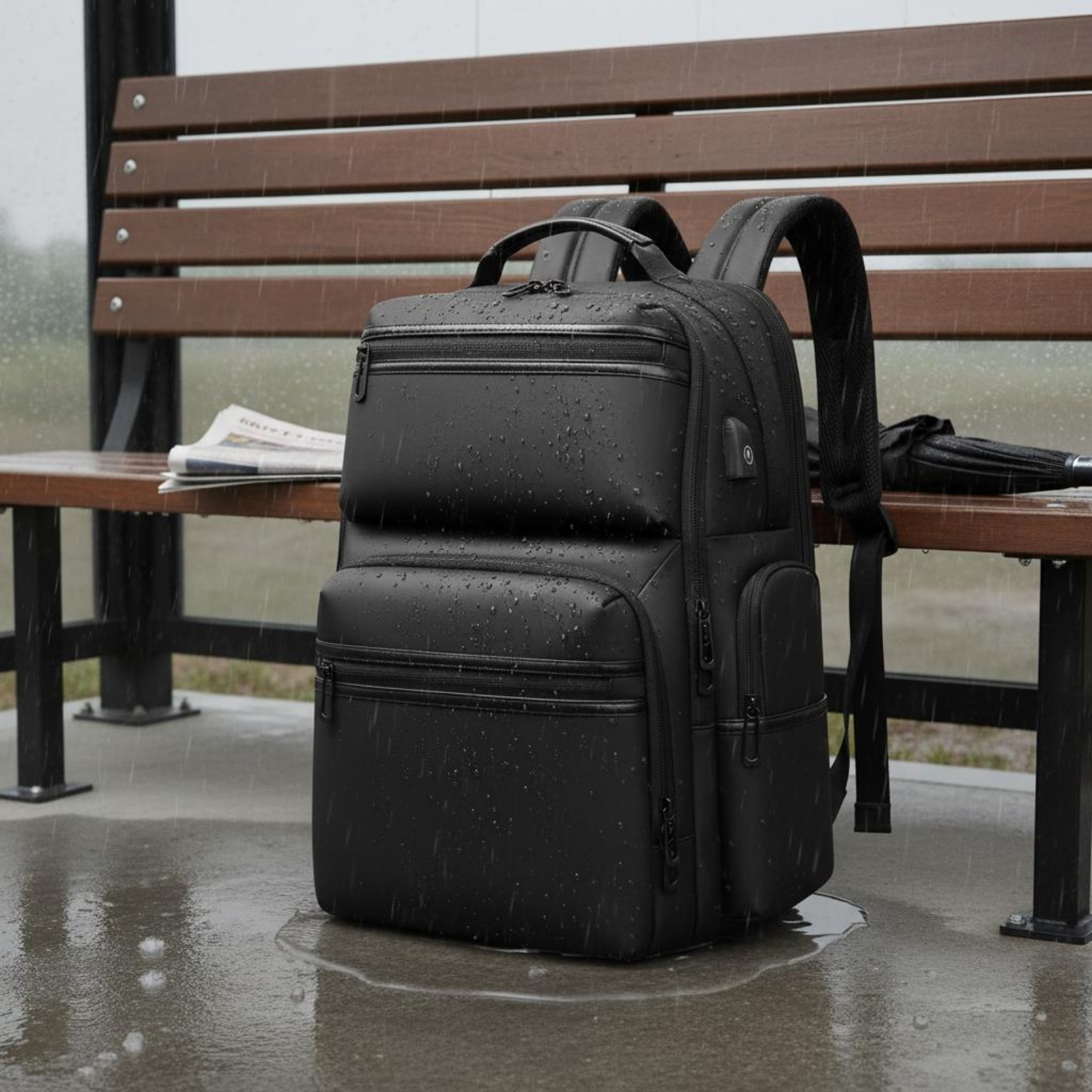 Business Backpack Computer Compartment Laptop Backpack Carry Handle For