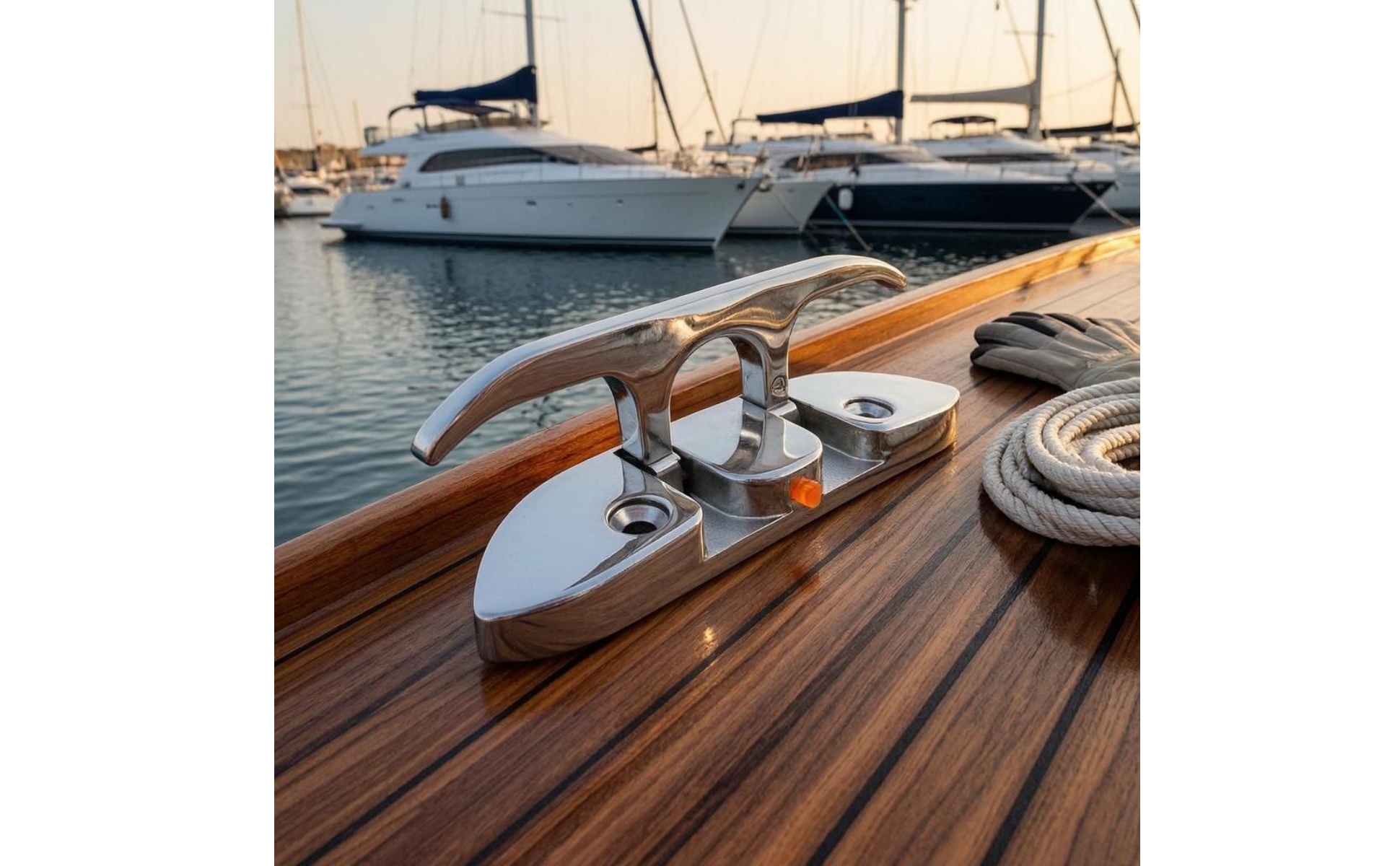 Folding Boat Cleat Foldable 316 Stainless Steel Cleat Space Saving for Yacht