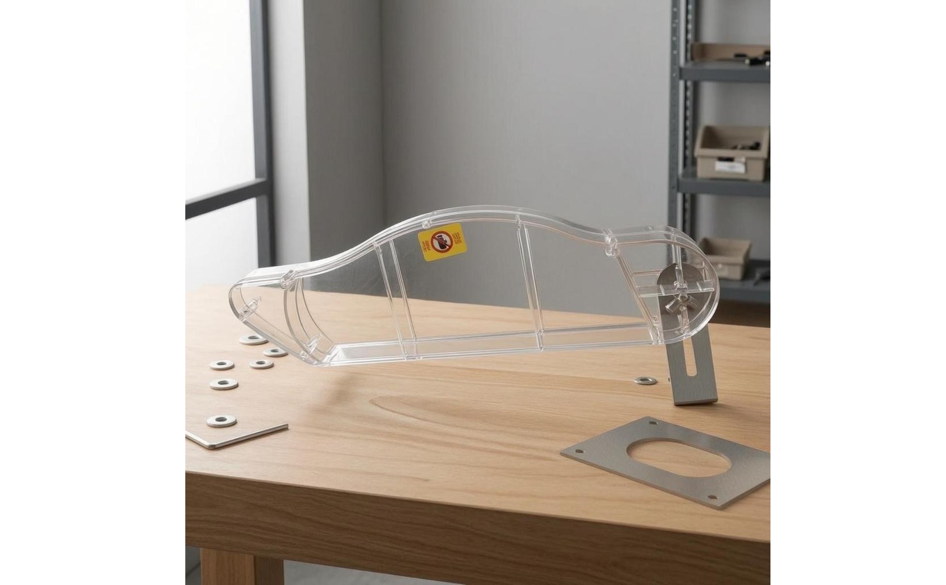 Dust Cover Guard L-Shaped Bracket Table Guard Transparent