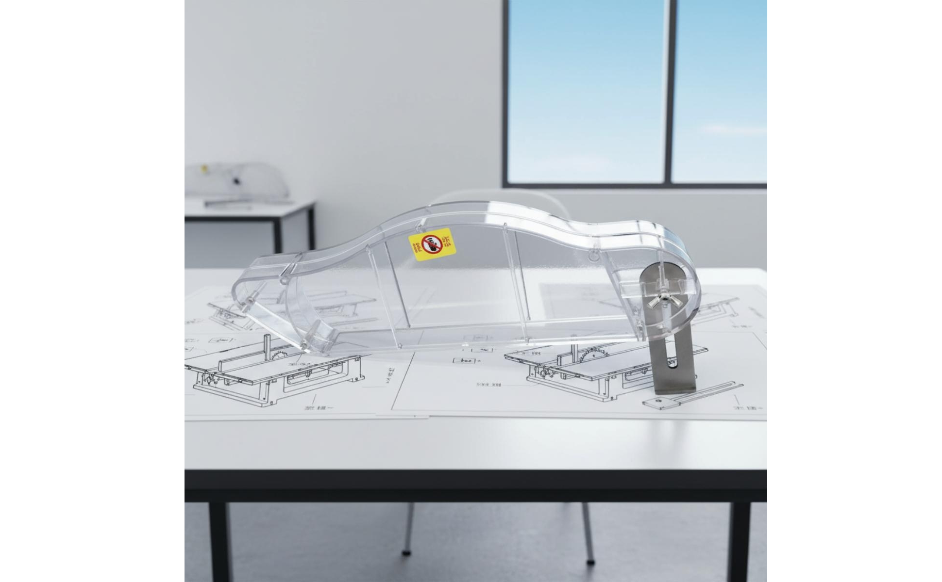 Dust Cover Guard L-Shaped Bracket Table Guard Transparent