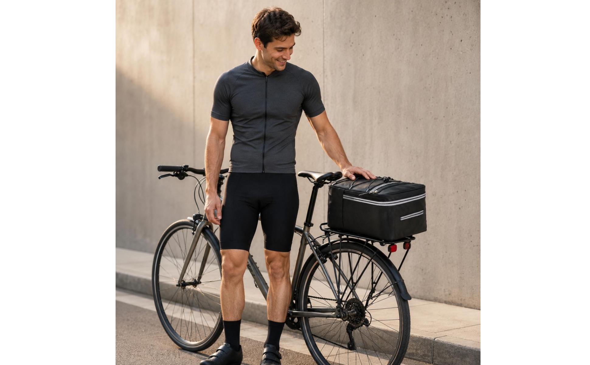 Waterproof Bike Rack Bag Reflective Rear Rack Bag Elastic Bungee Net
