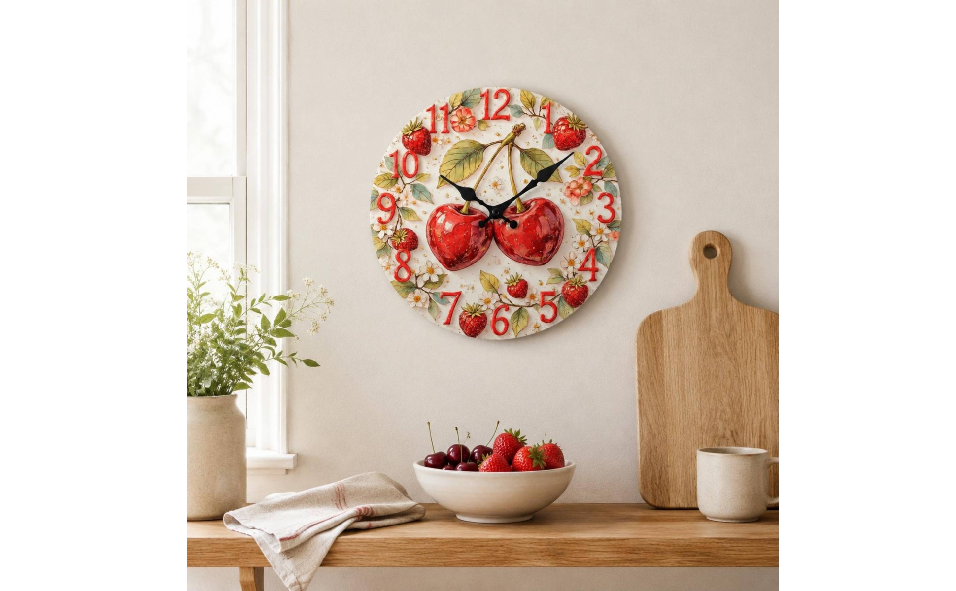 Fruit Wall Timepiece Nordic Aesthetic Fruit Design Timepiece Decorative