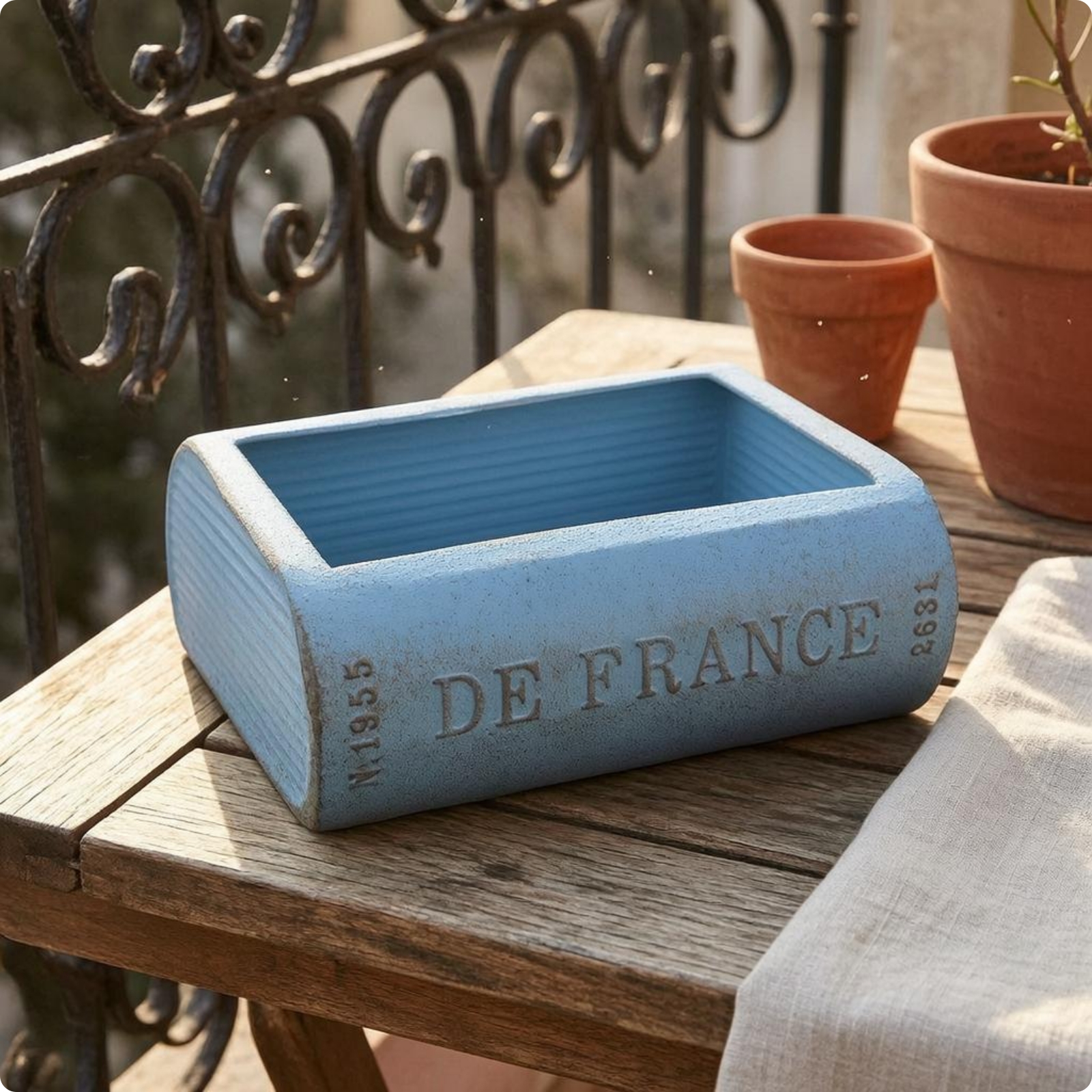Metal Planter Drainage Hole Plant Pot Textured
