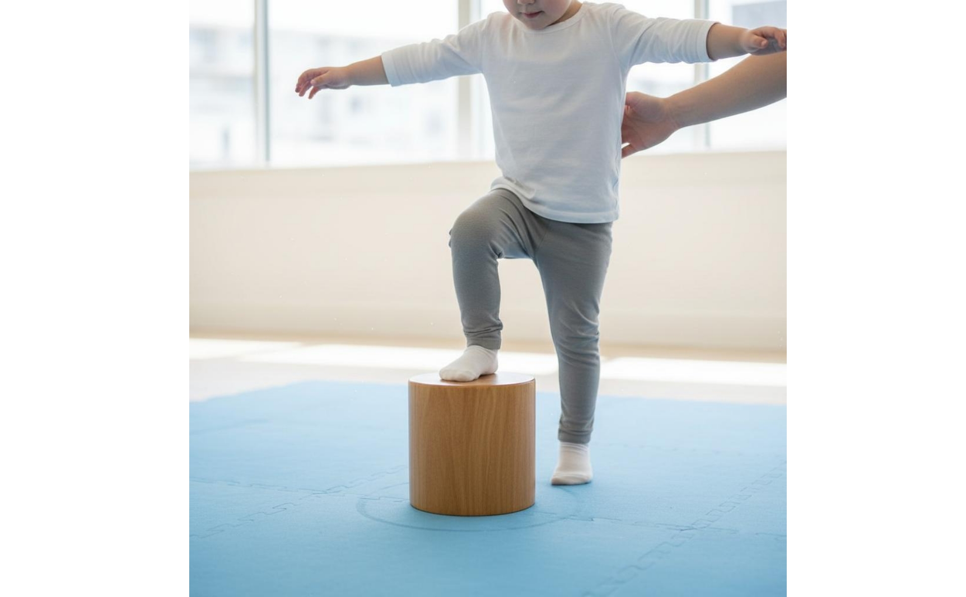 3 Pieces Wooden Balance Stump Painted Finish Sensory Walking Block Solid Wood
