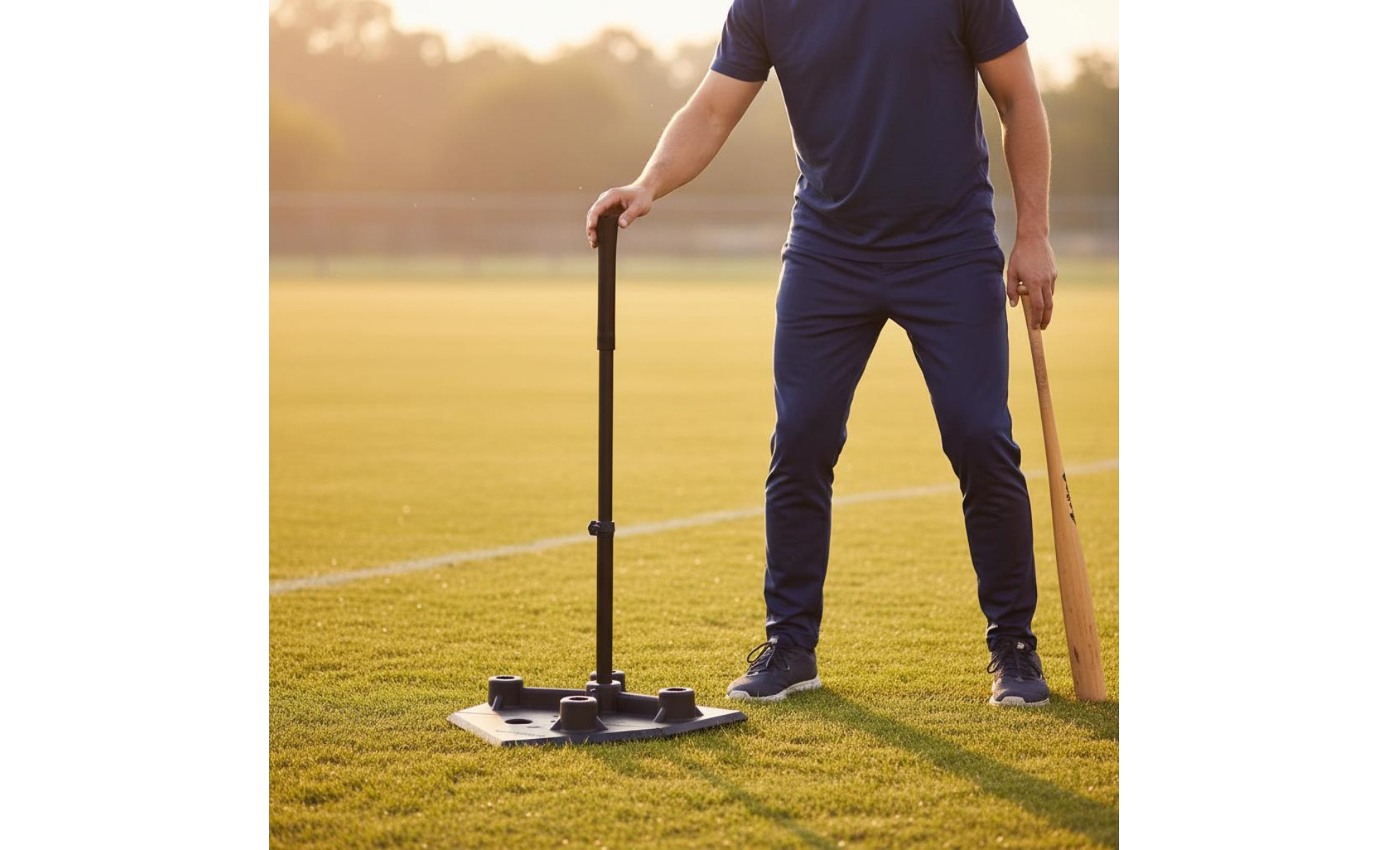 Adjustable Batting Tee Stable Base Baseball Batting Tee Easy Setup for Beginners