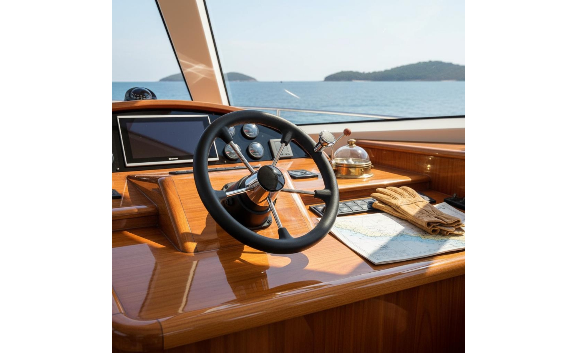 Yacht Steering Station Wheel for Boating