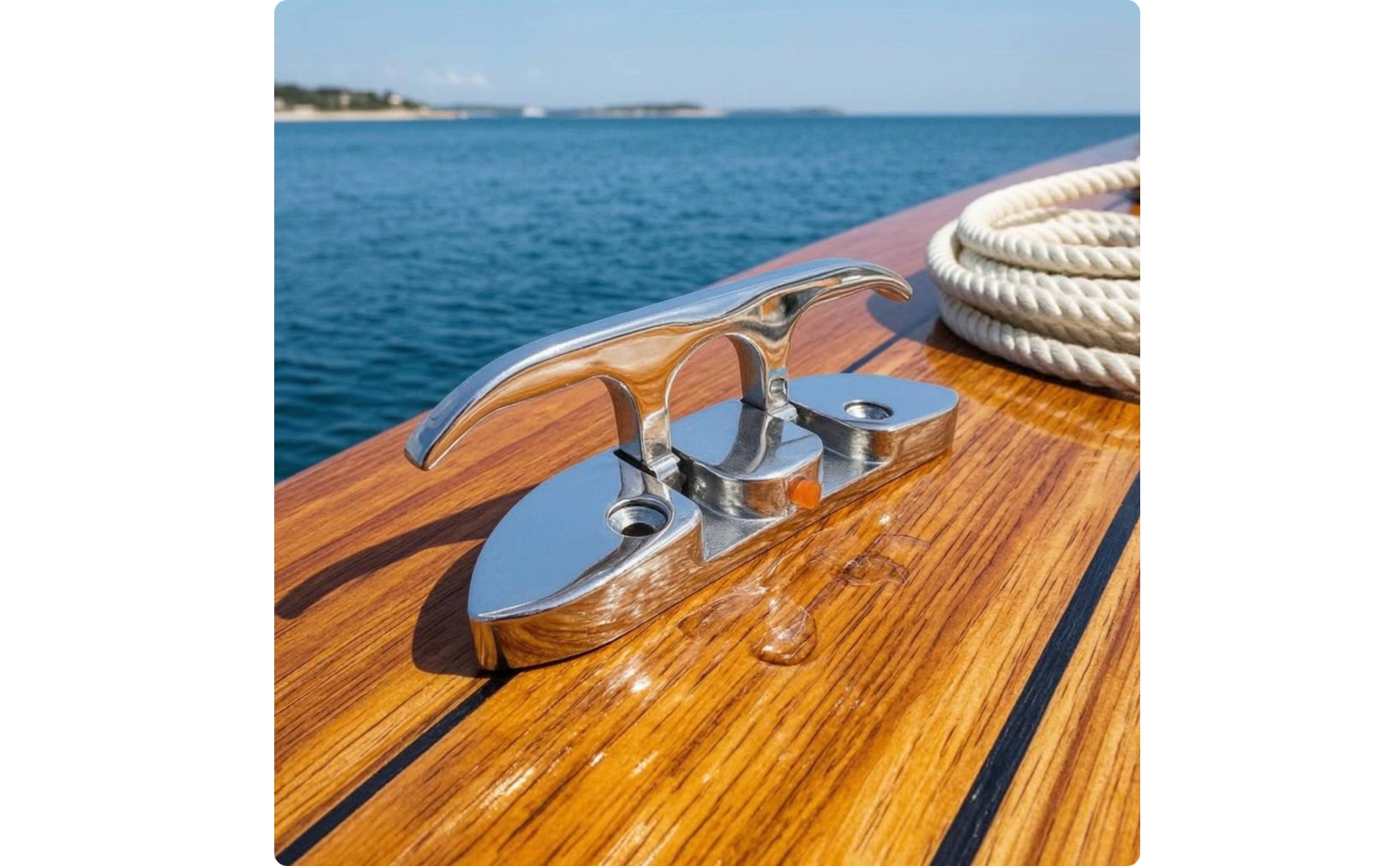 Folding Boat Cleat Foldable 316 Stainless Steel Cleat Space Saving for Yacht