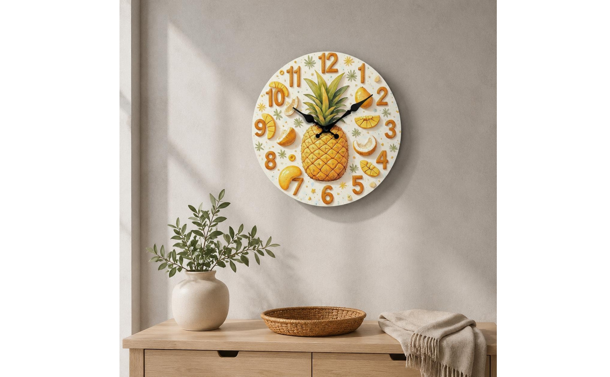 Fruit Wall Timepiece Nordic Aesthetic Fruit Design Timepiece Decorative