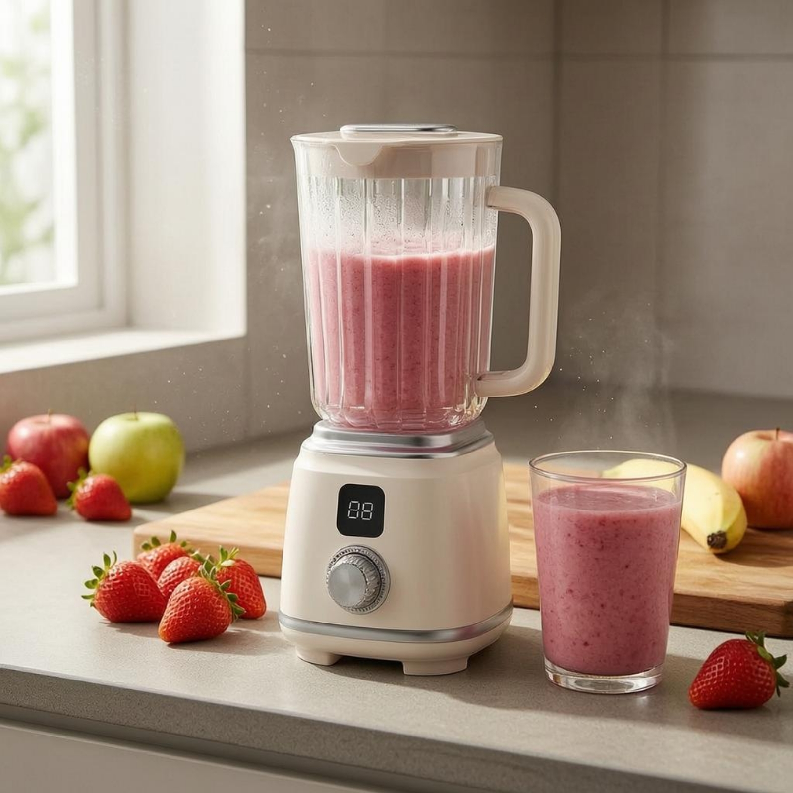 Fruchtmix-Mixer gerippt Eiscrusher-Mixer Drehknopf - Produktbild 2