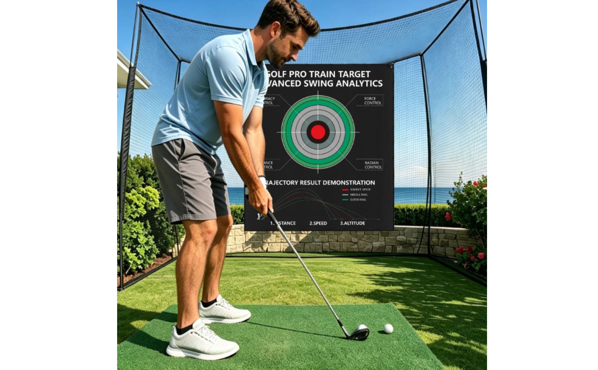 Golf-Zielplane Zielscheibe Golf-Zieltuch Konzentrische Ringe