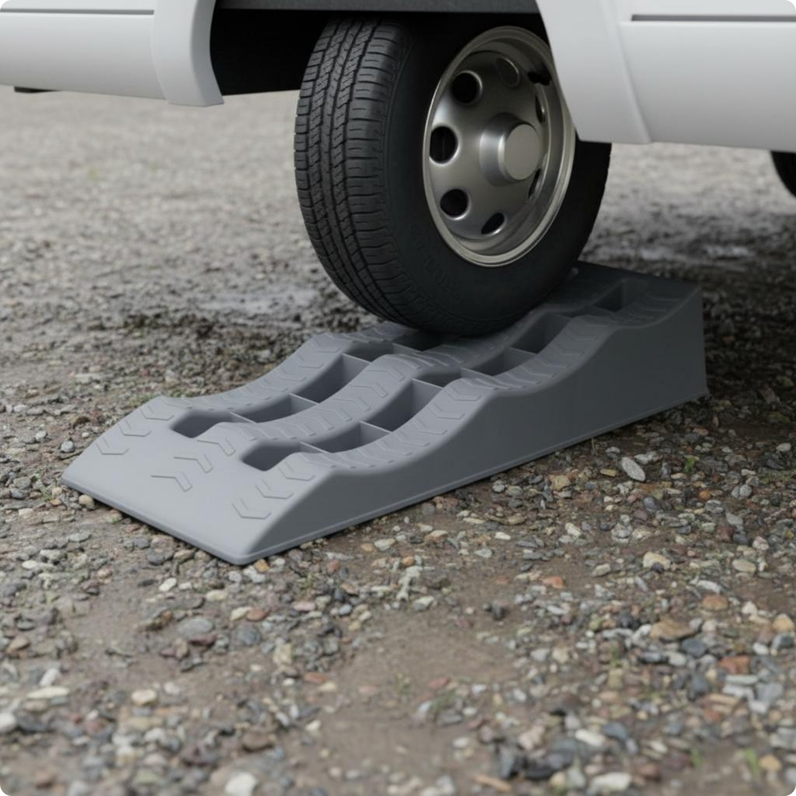 2 Pieces RV Wheel Chock Ramp Slip-Resistant-Slip Surface Vehicle Aid Stable