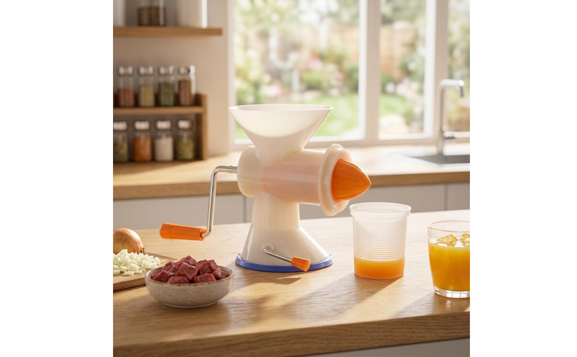 Hand Crank Grinder Compact Manual Grinder Plastic Body