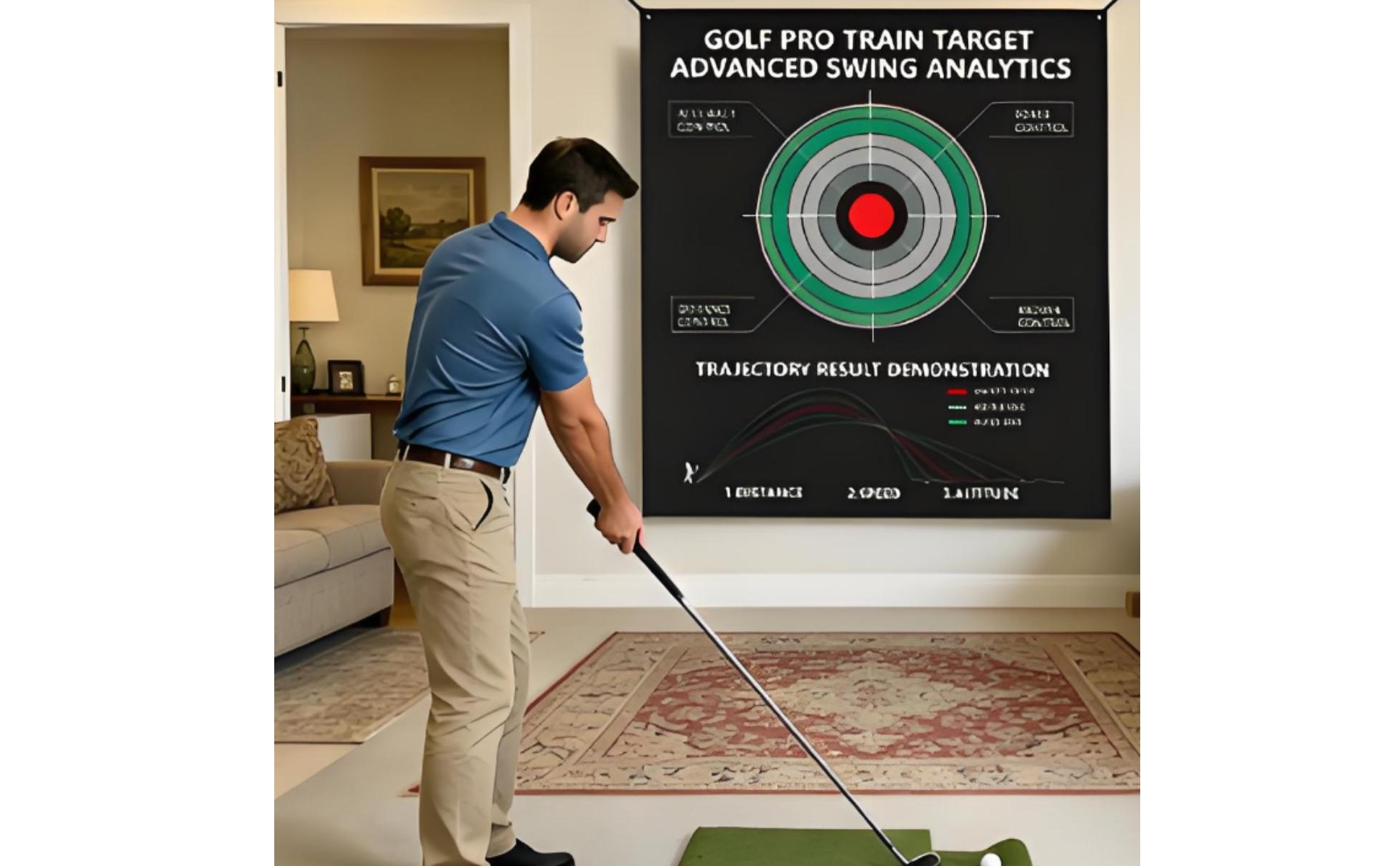 Golf-Zielplane Zielscheibe Golf-Zieltuch Konzentrische Ringe