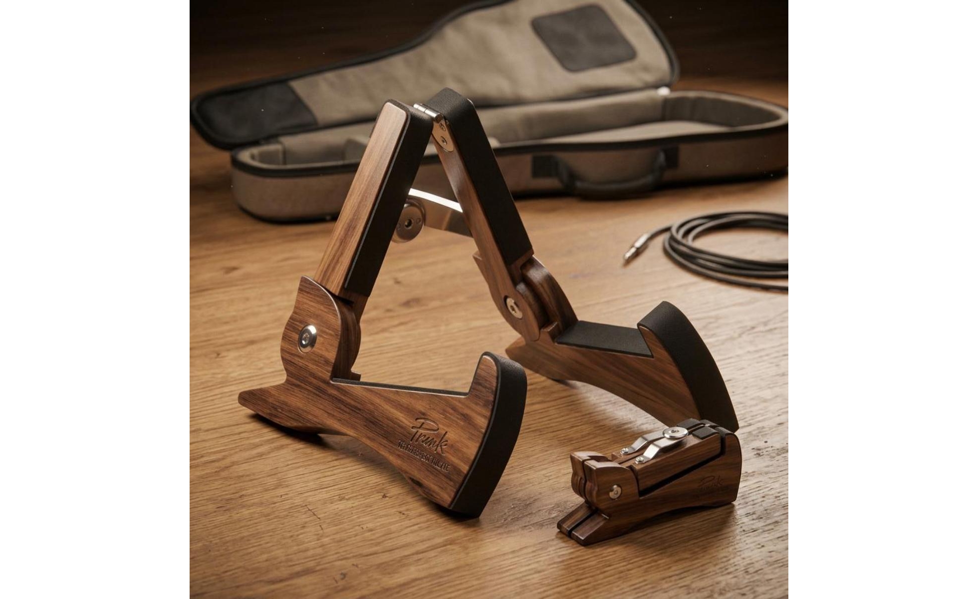 Foldable Ukulele Stand Solid Wood Foldable Violin Stand Padded Feel Points