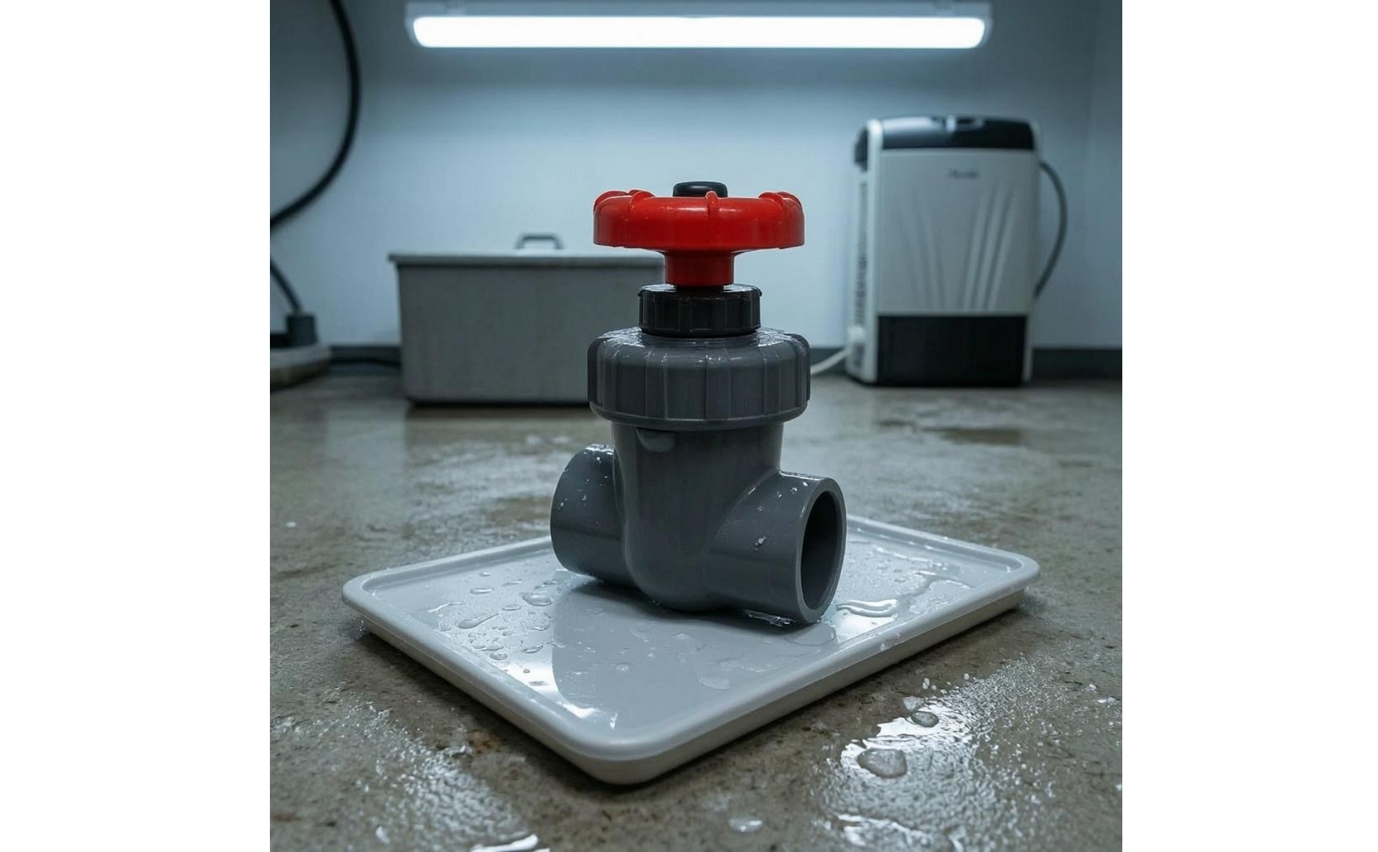 Aquarium Gate Valve Red Handwheel PVC Gate Valve Compact