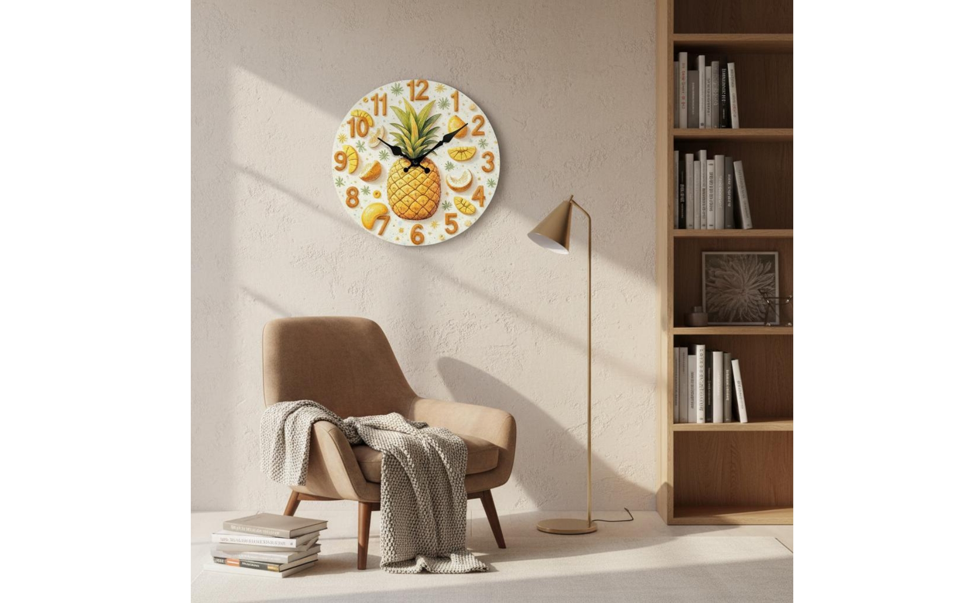 Fruit Wall Timepiece Nordic Aesthetic Fruit Design Timepiece Decorative