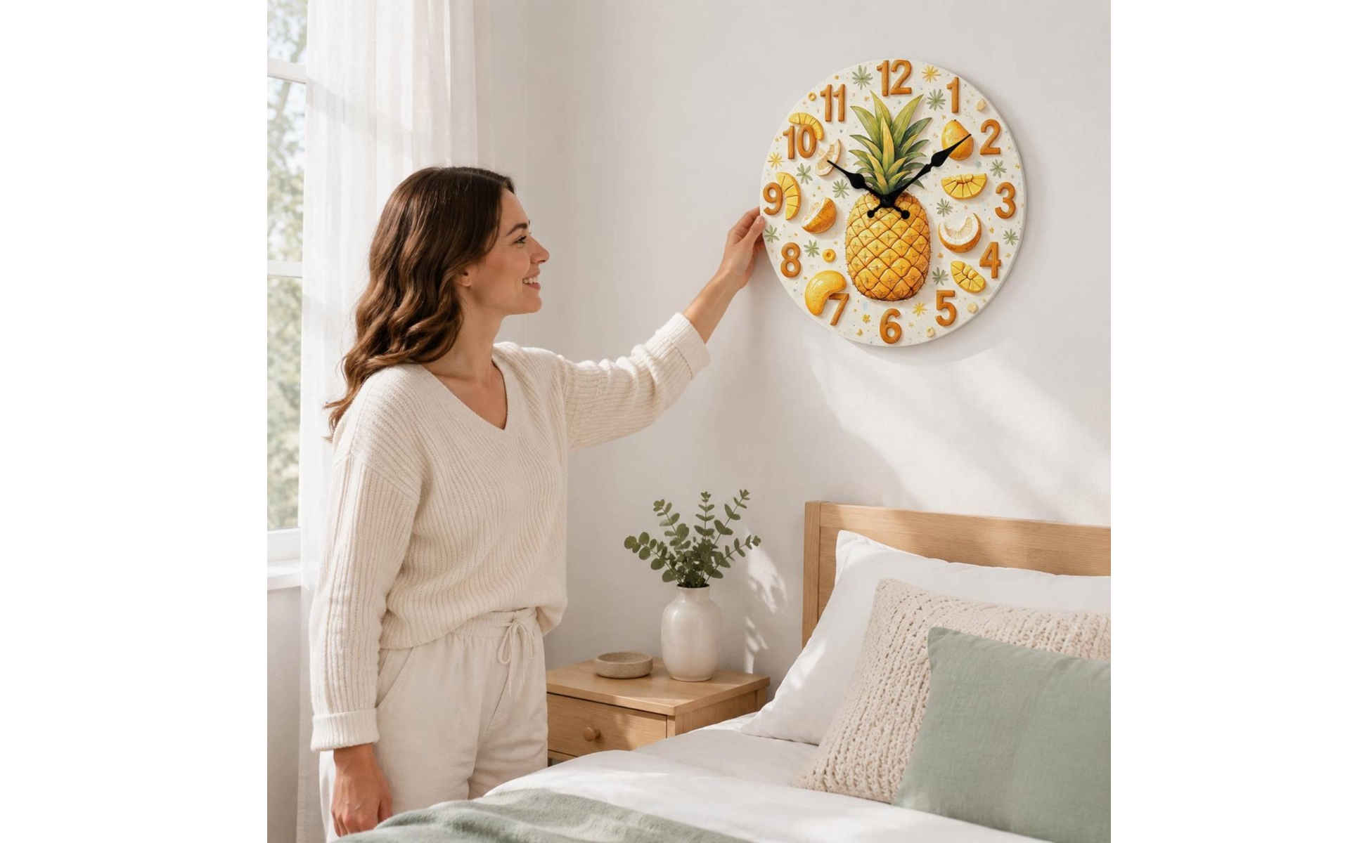 Fruit Wall Timepiece Nordic Aesthetic Fruit Design Timepiece Decorative