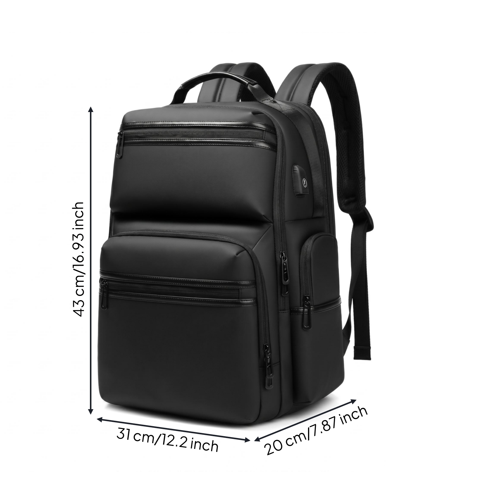 Business Backpack Computer Compartment Laptop Backpack Carry Handle For