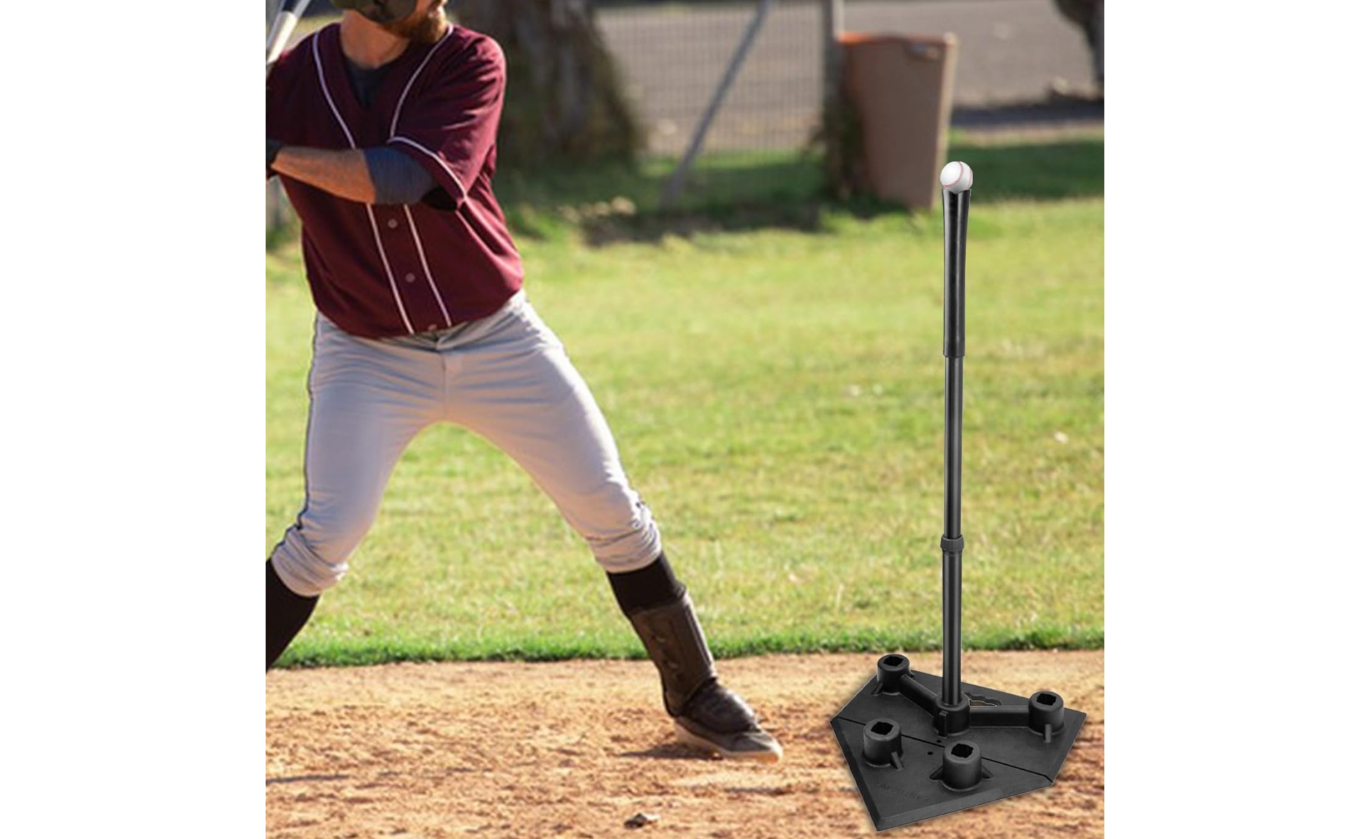 Adjustable Batting Tee Stable Base Baseball Batting Tee Easy Setup for Beginners