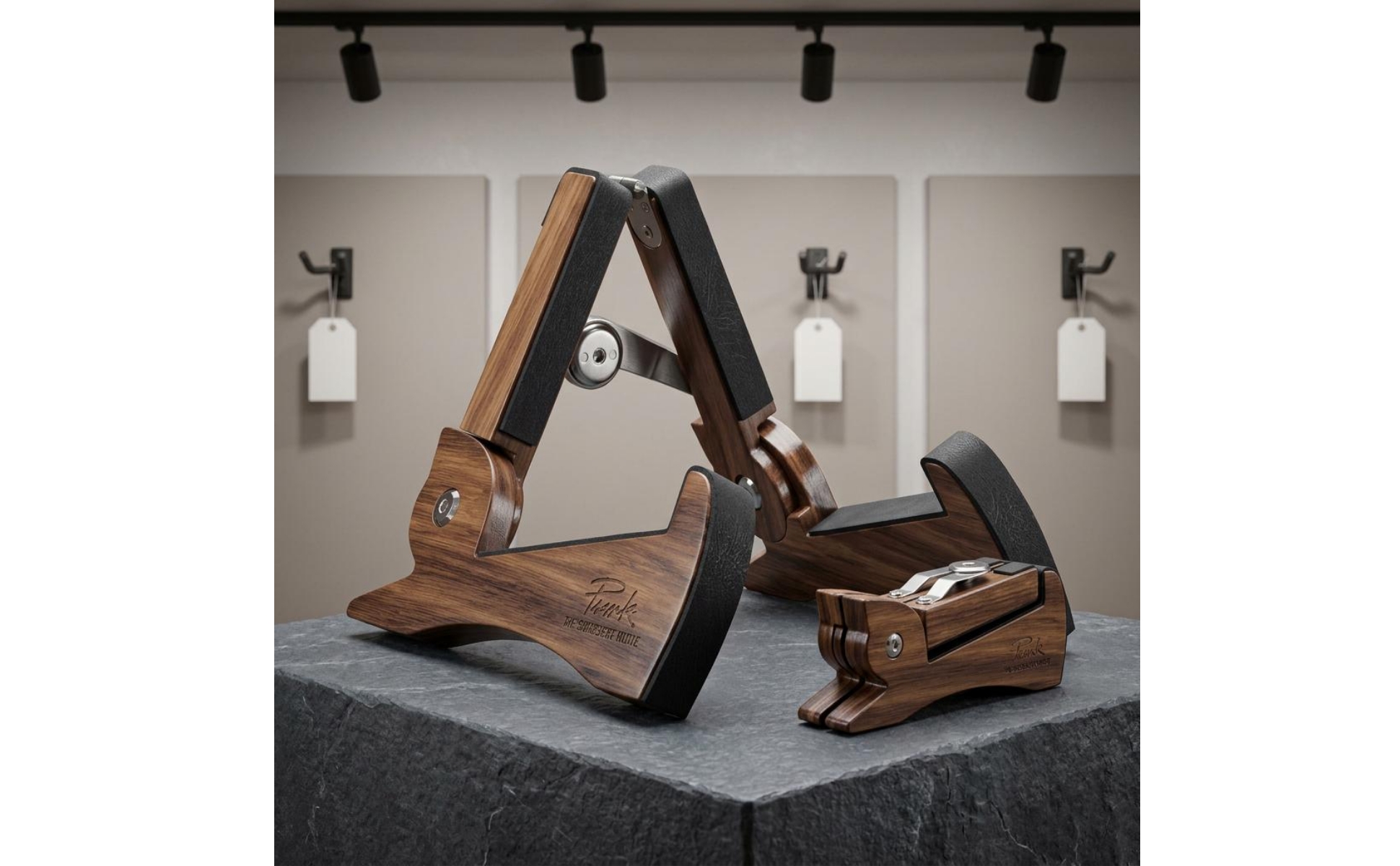 Foldable Ukulele Stand Solid Wood Foldable Violin Stand Padded Feel Points