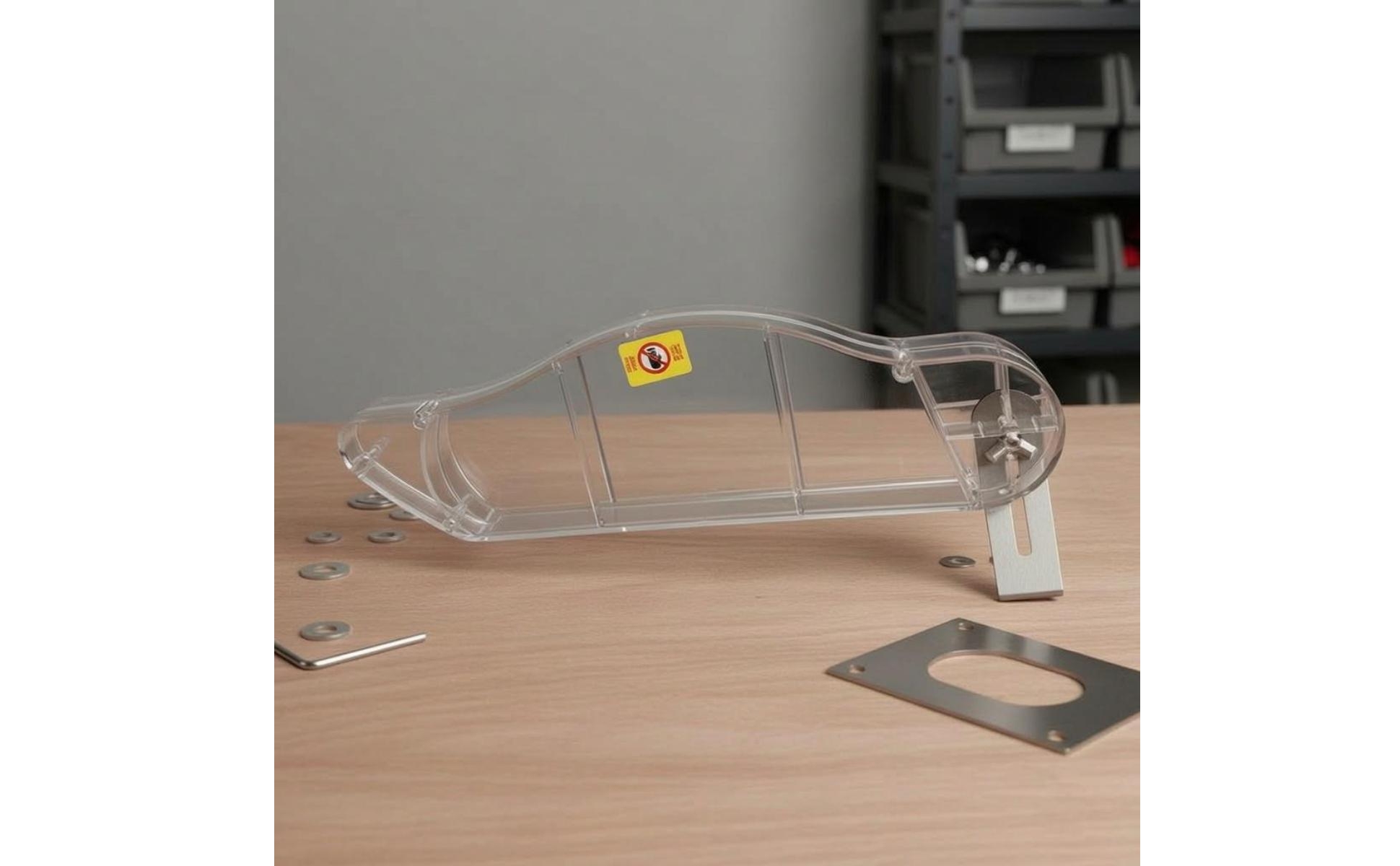 Dust Cover Guard L-Shaped Bracket Table Guard Transparent