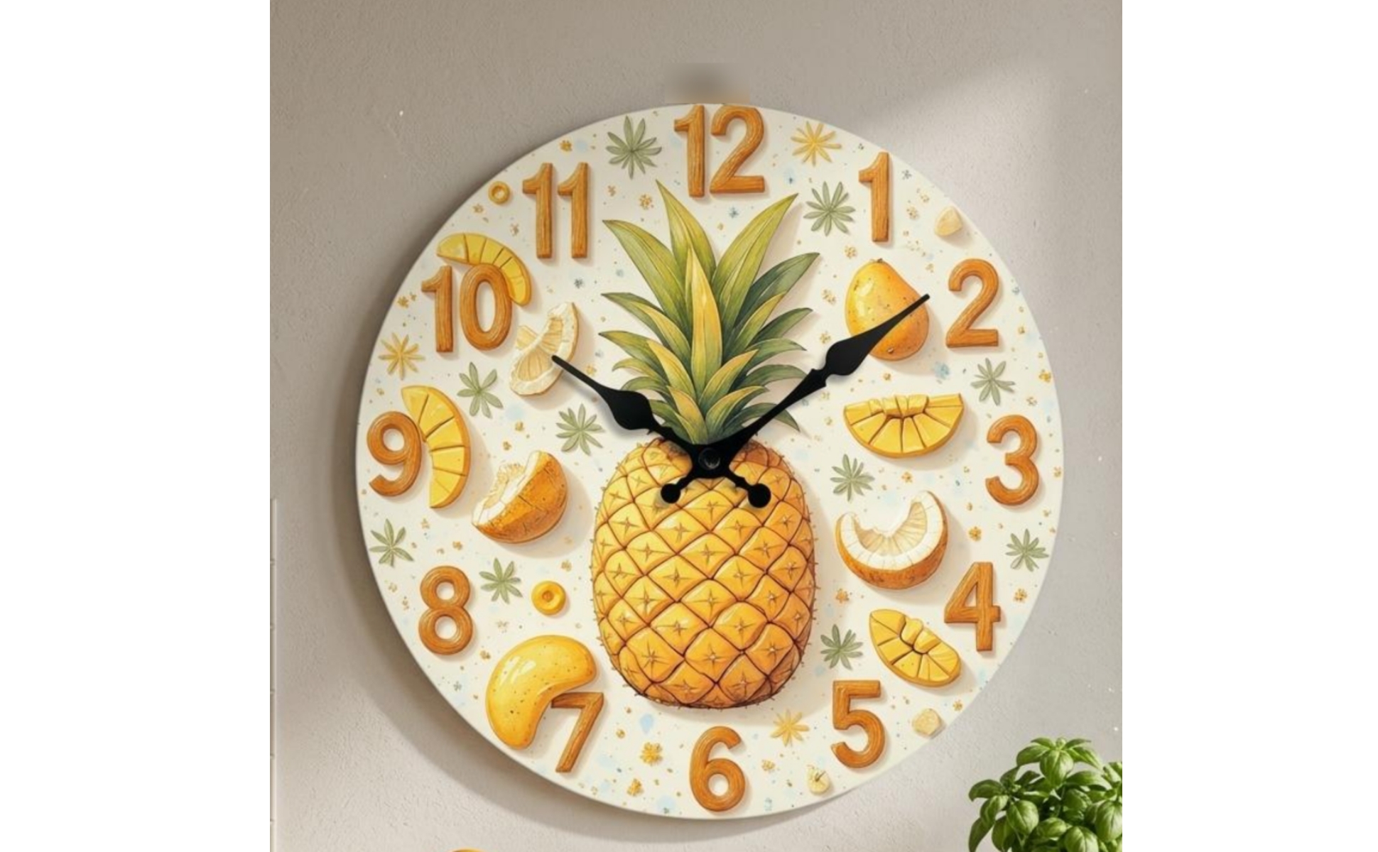 Fruit Wall Timepiece Nordic Aesthetic Fruit Design Timepiece Decorative