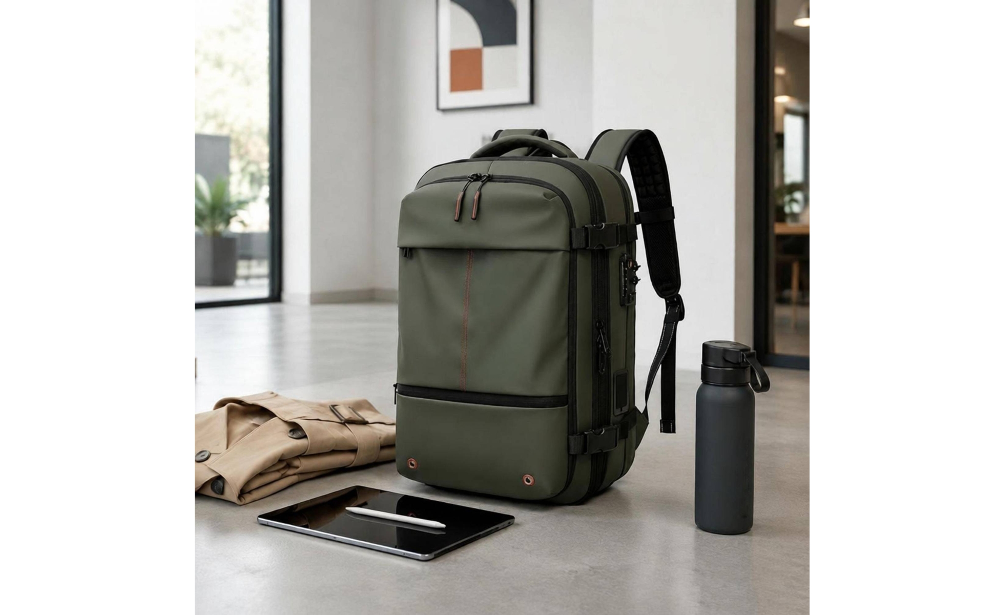 Compression Travel Backpack Laptop Compartment Vacuum Backpack Large Capacity