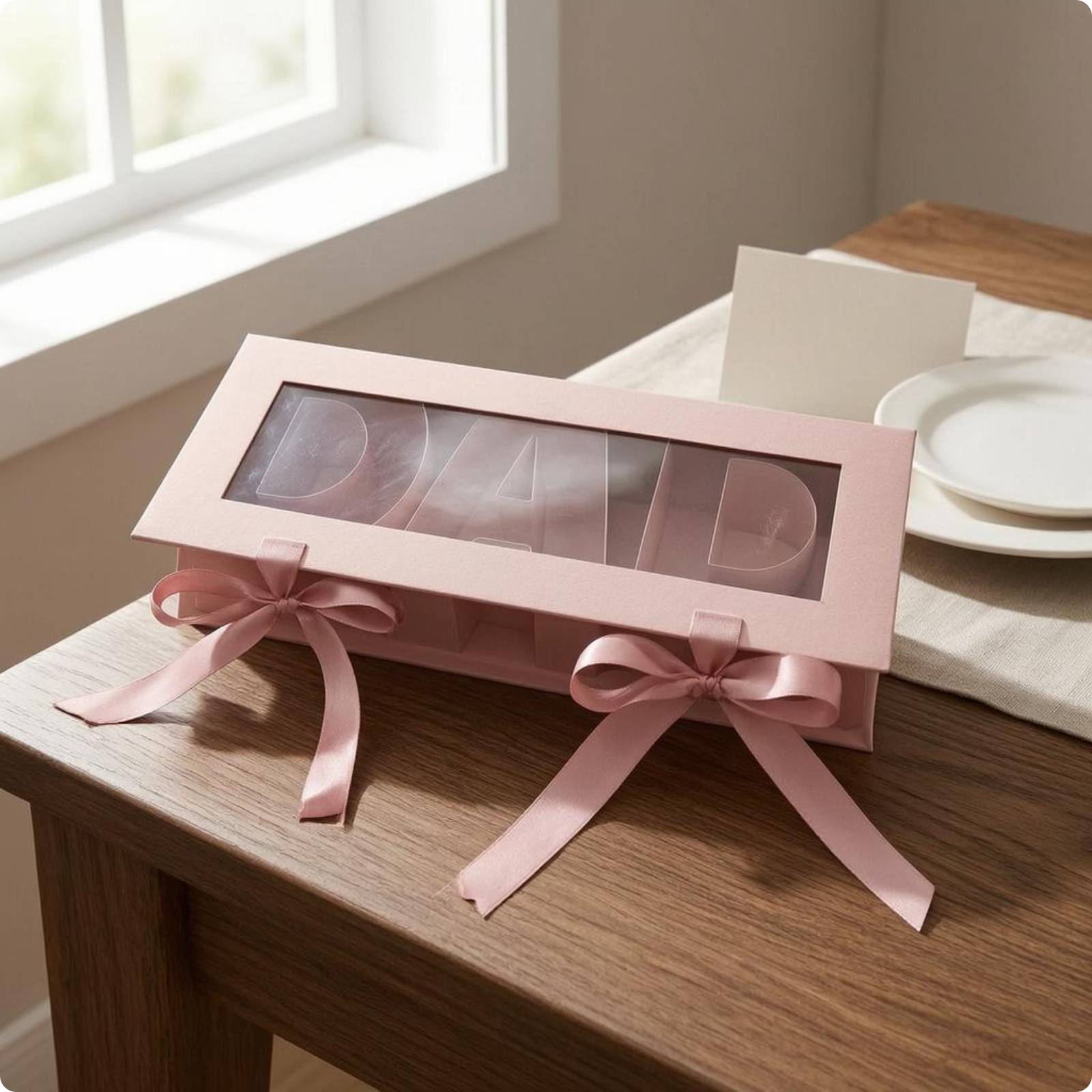Folding Gift Box Hinged Lid Window Gift Box Blank Paper