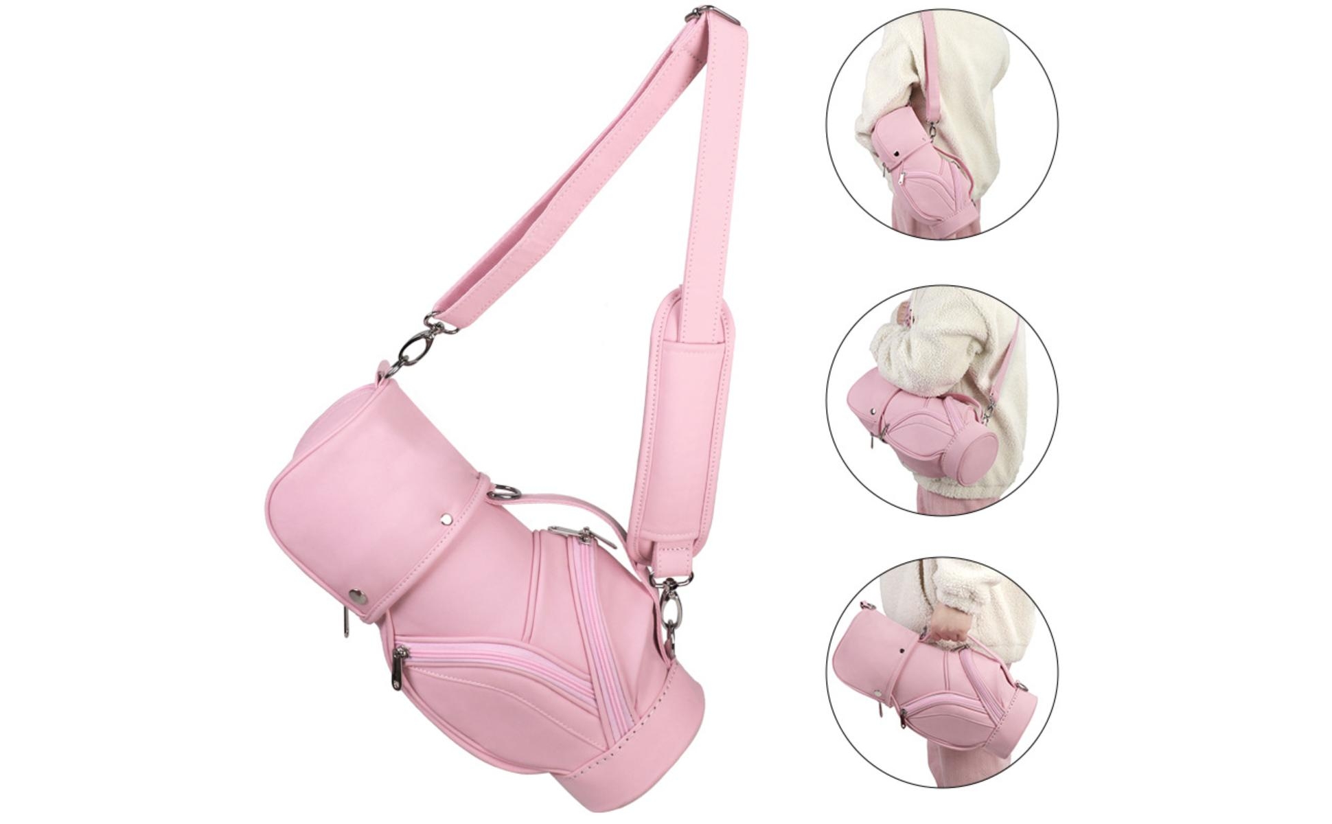 Mini Crossbody Bag Portable Adjustable Strap Handbag Multi-Pocket for Shopping