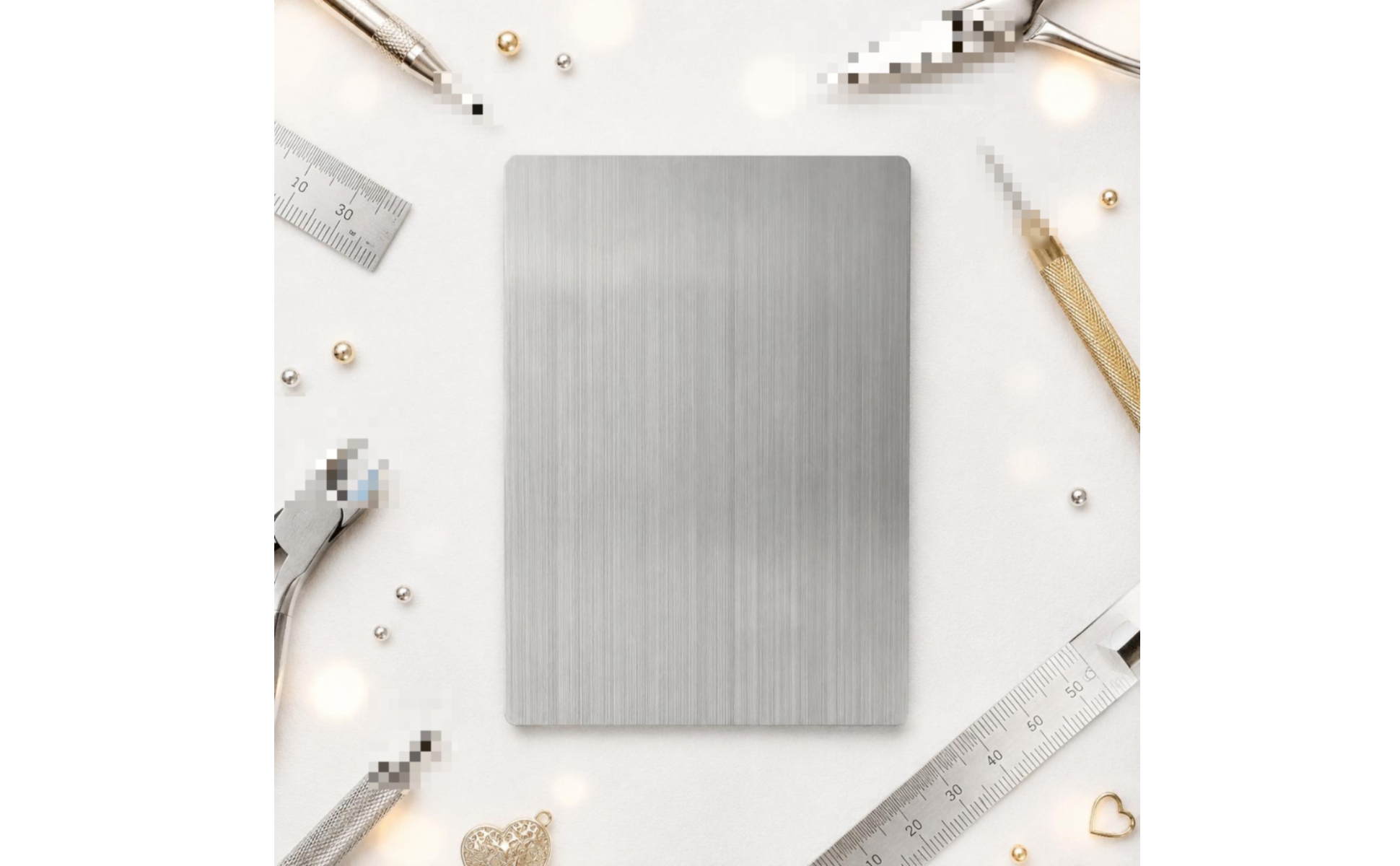 3 Pieces Attractive Grid Mat Set Stainless Steel Die Mat Set Gridded