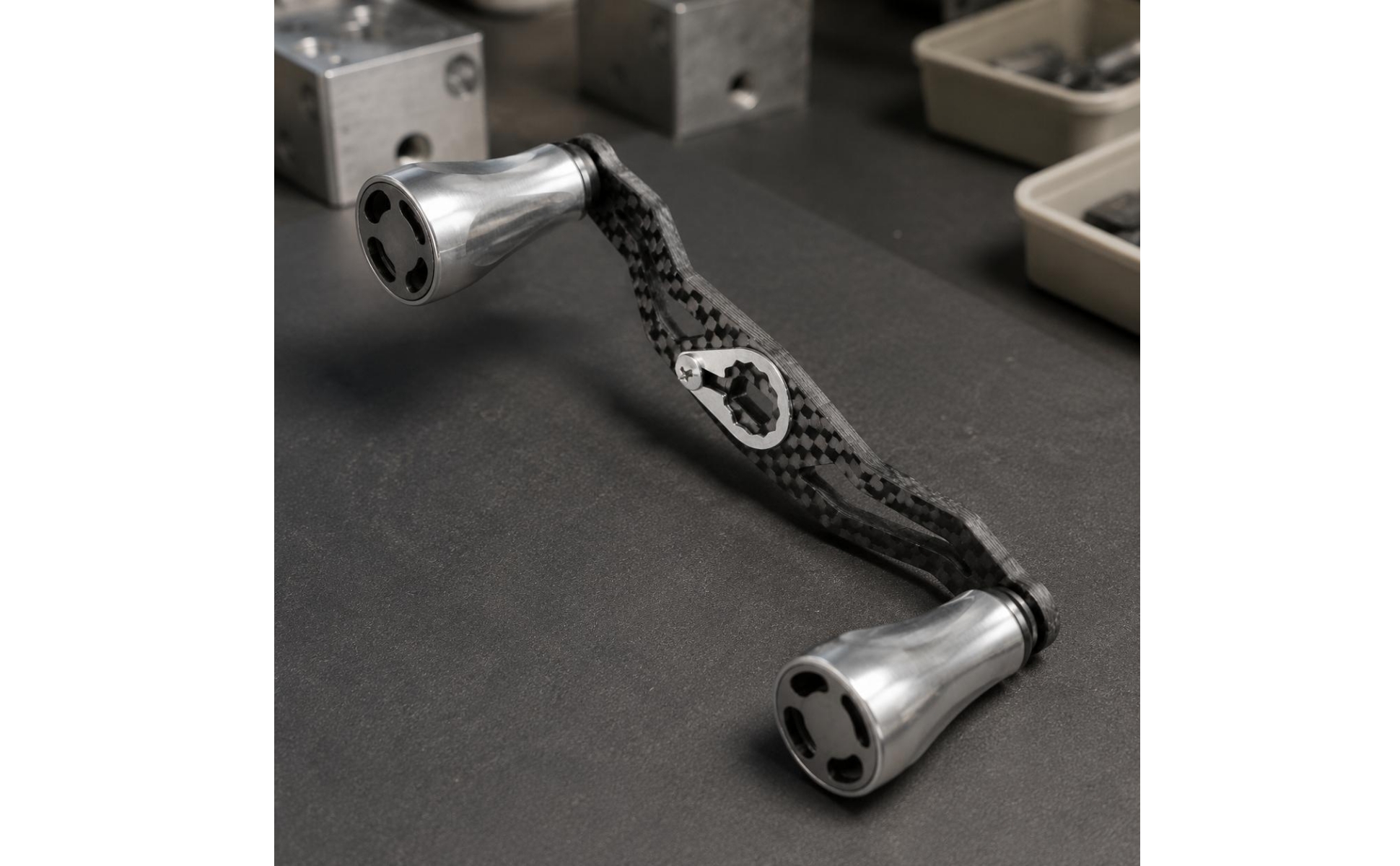 Fishing Reel Replacement Handle Metal Bearing Knob Carbon Fiber Reel Handle