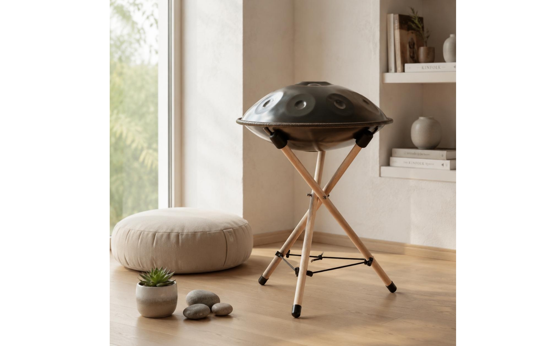 Folding Wooden Handpan Stand Foldable Handpan Stand Stable Support