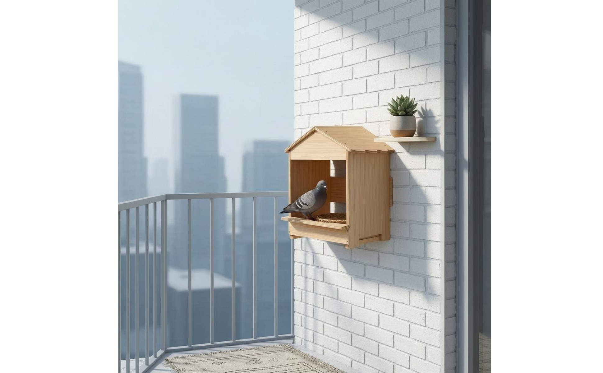 Fowl Nest Box Natural Wood Finish Wall-Mountable Nesting Box Unobstructed Front