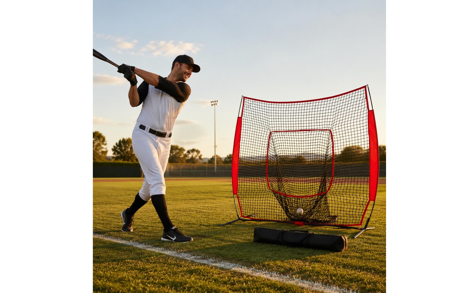 Baseball Training Net 7x7 Indoor and Outdoor Use Baseball Hitting Net for Garage