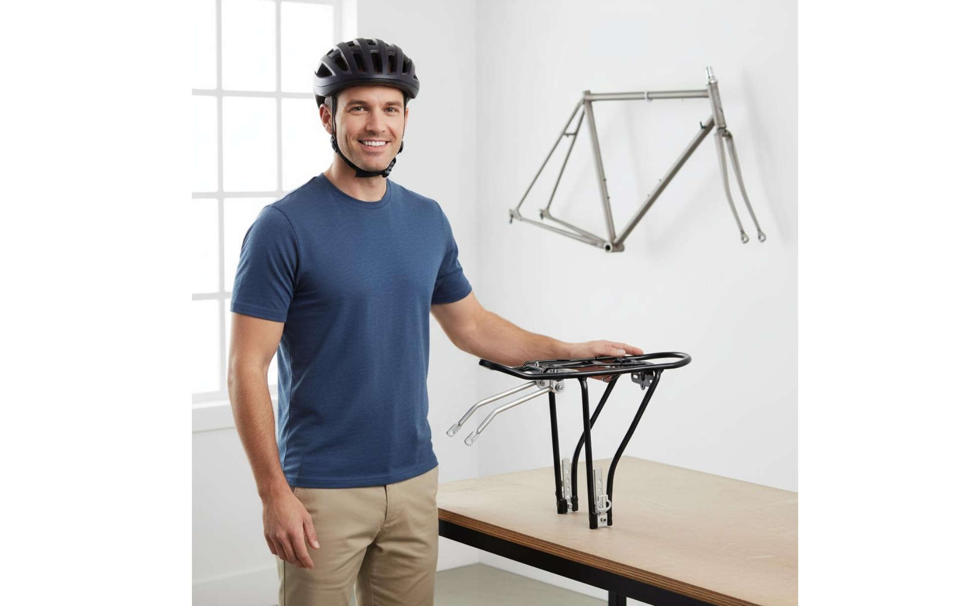 Folding Bike Rear Rack Foldable for Commuting, Outing
