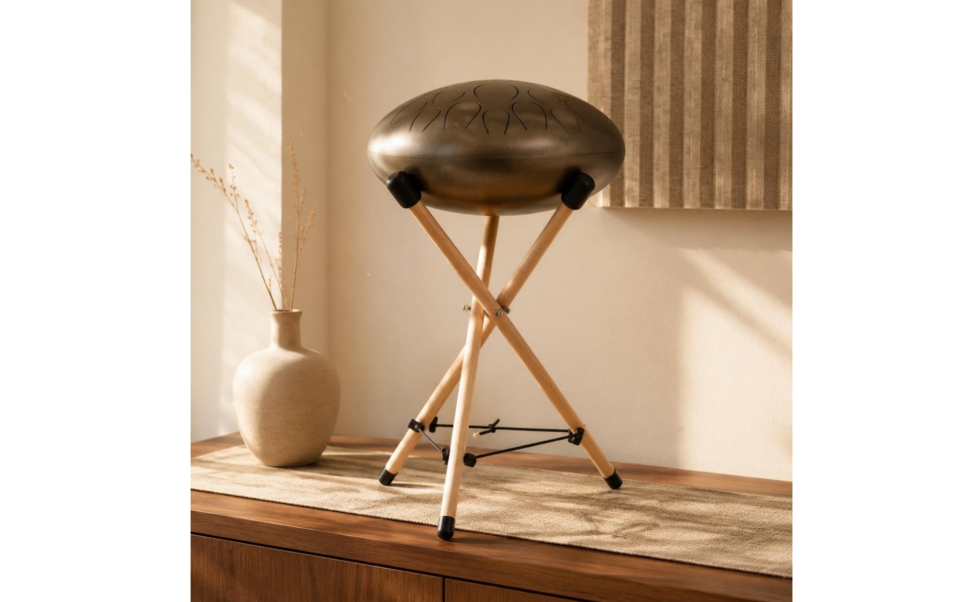 Folding Wooden Handpan Stand Foldable Handpan Stand Stable Support