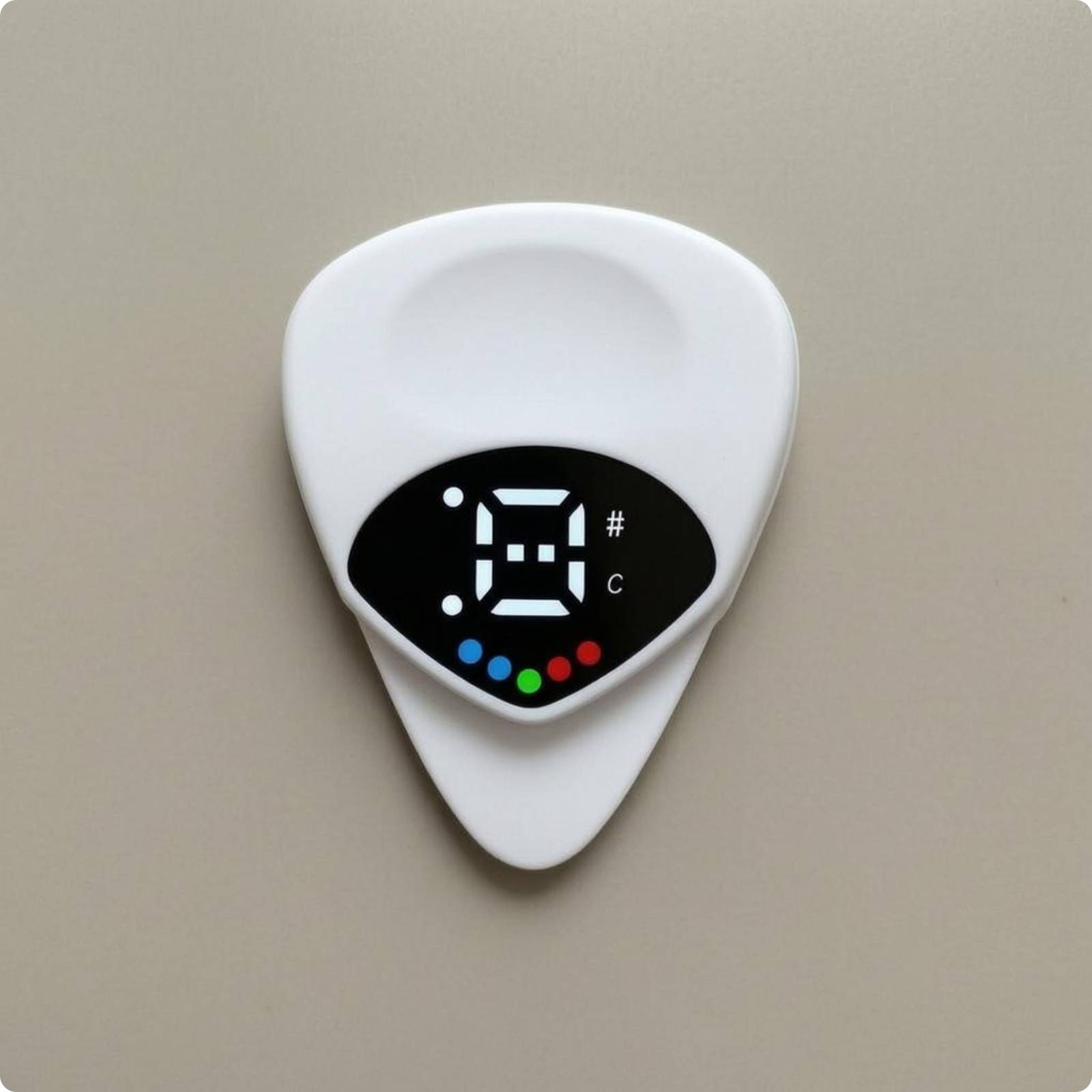 Pick Shape Tuner 2-in-1 Guitar Tuner Easy to Read Display Music Accessory for Practice